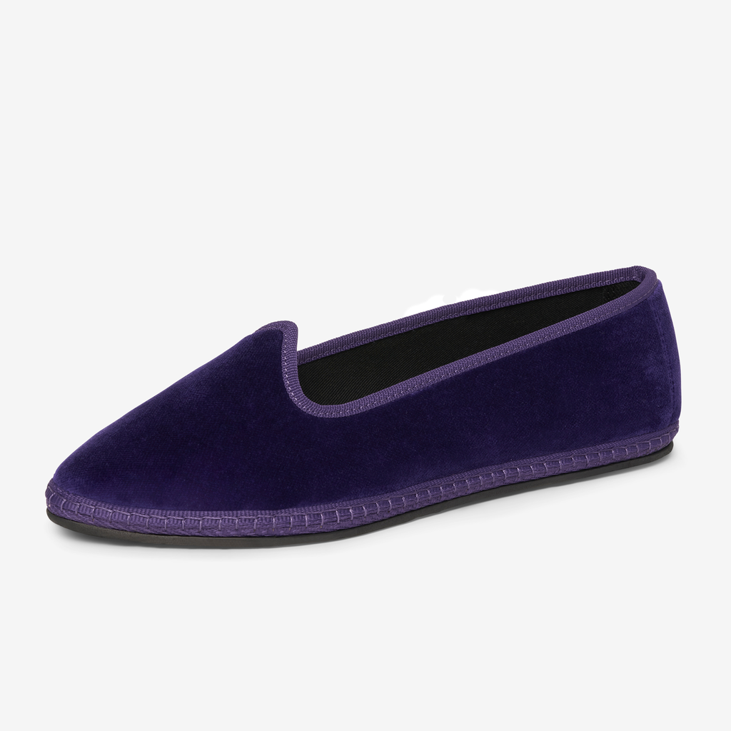 fuxia viola violet fruilane piedaterre furlane slippers pantofole papusse velvet velluto velvetshoes brodsky scarpe friuli