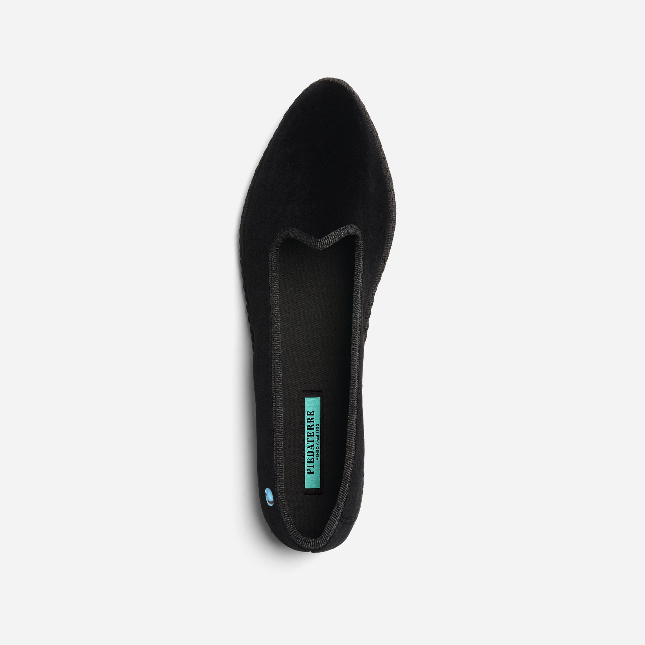 Friulane Brodsky donna in velluto di cotone Nero, vista dall'alto