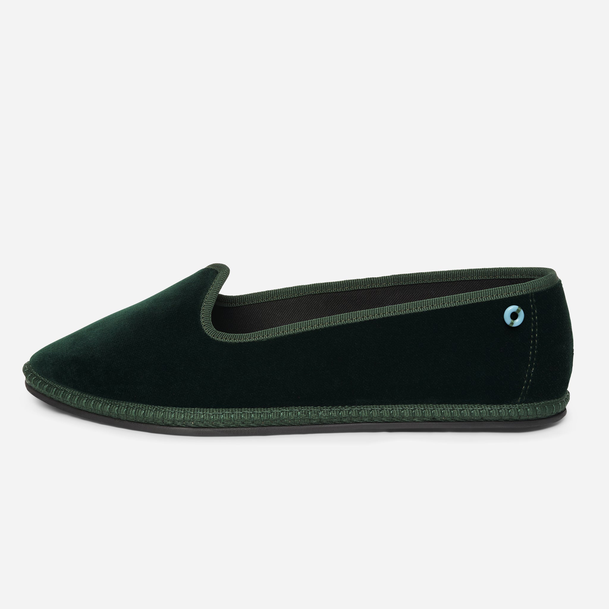 Friulane Brodsky donna in velluto di cotone Verde, vista frontale