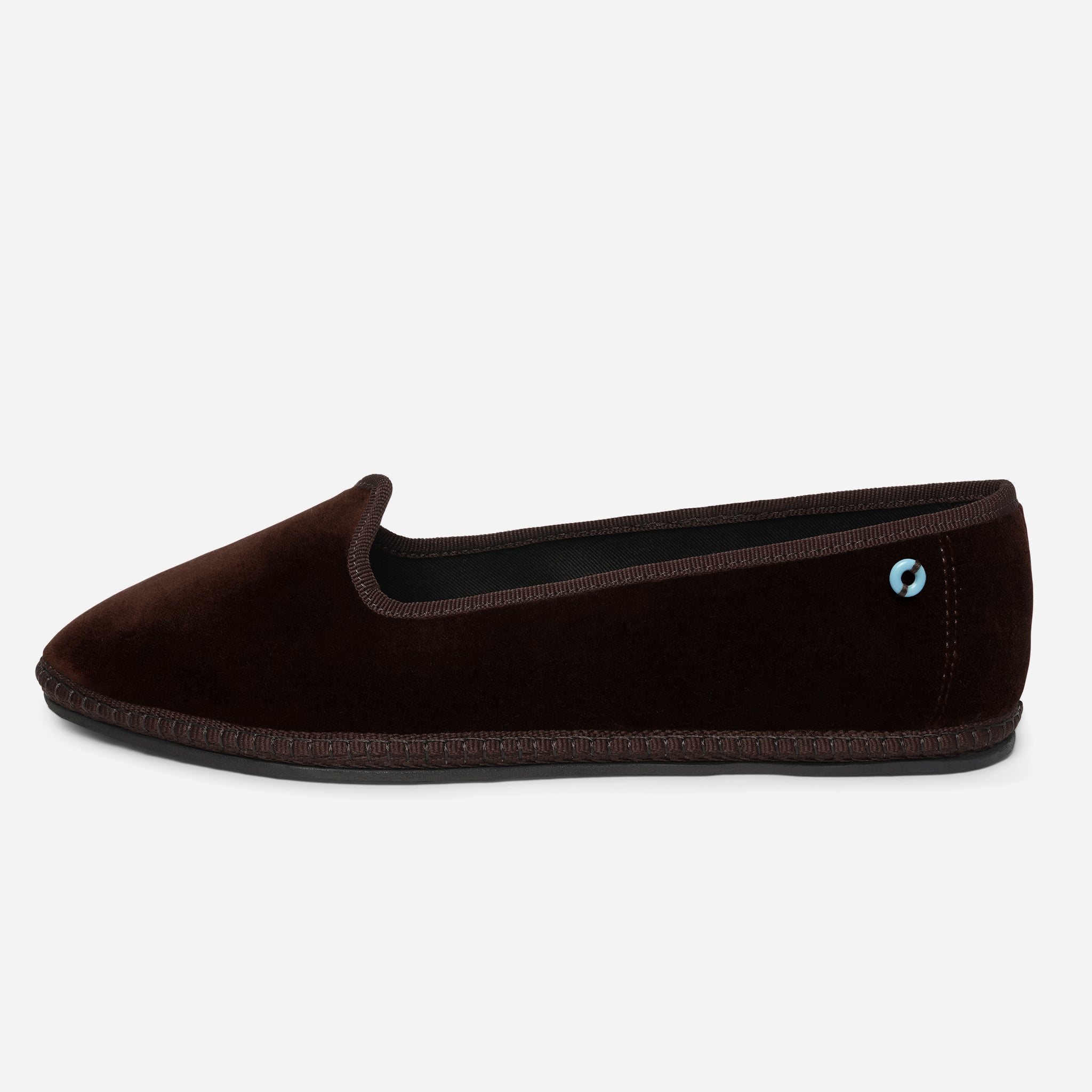 Friulane Brodsky donna in velluto di cotone Marrone, vista frontale