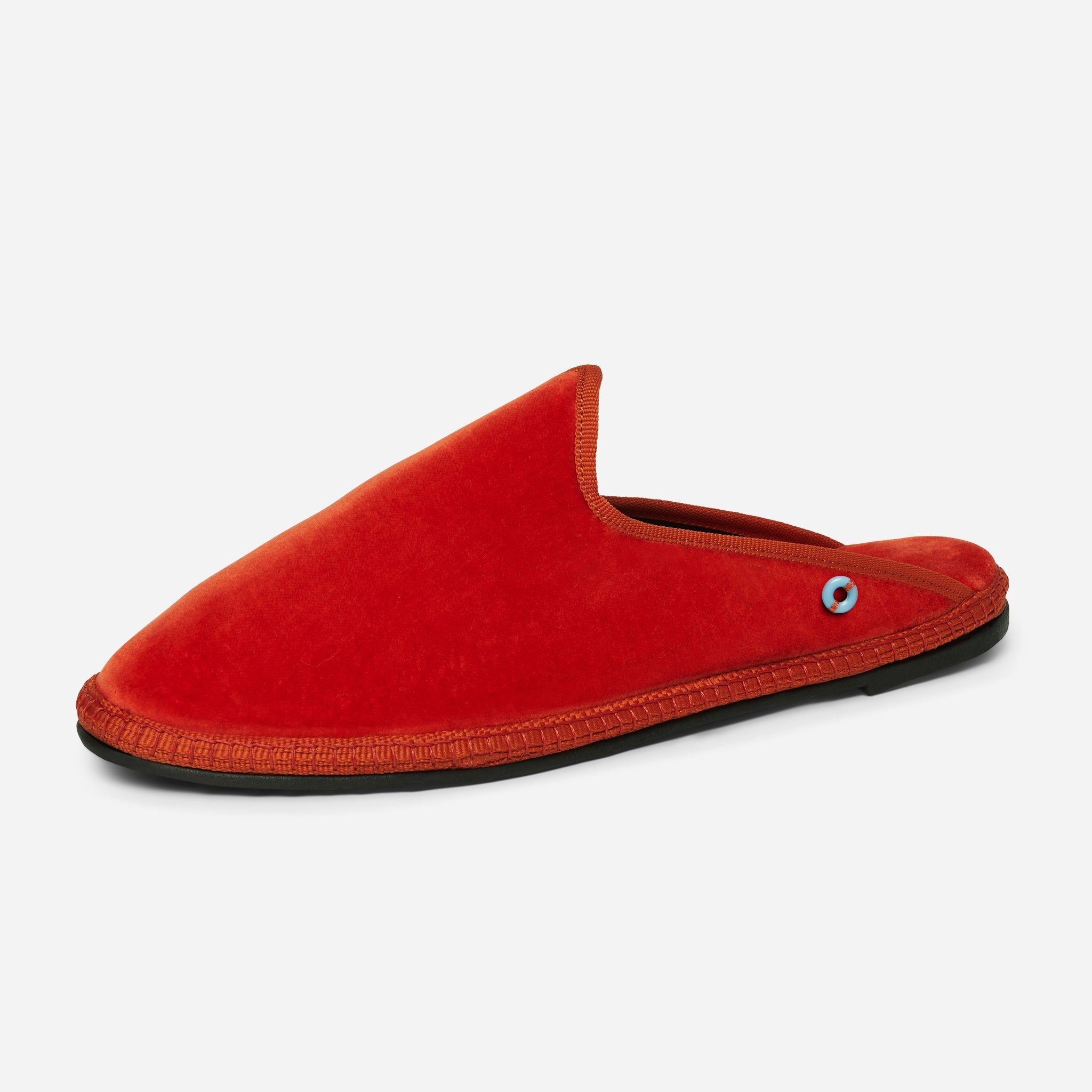 Friulane Dandy uomo in velluto di cotone Arancio, profilo laterale