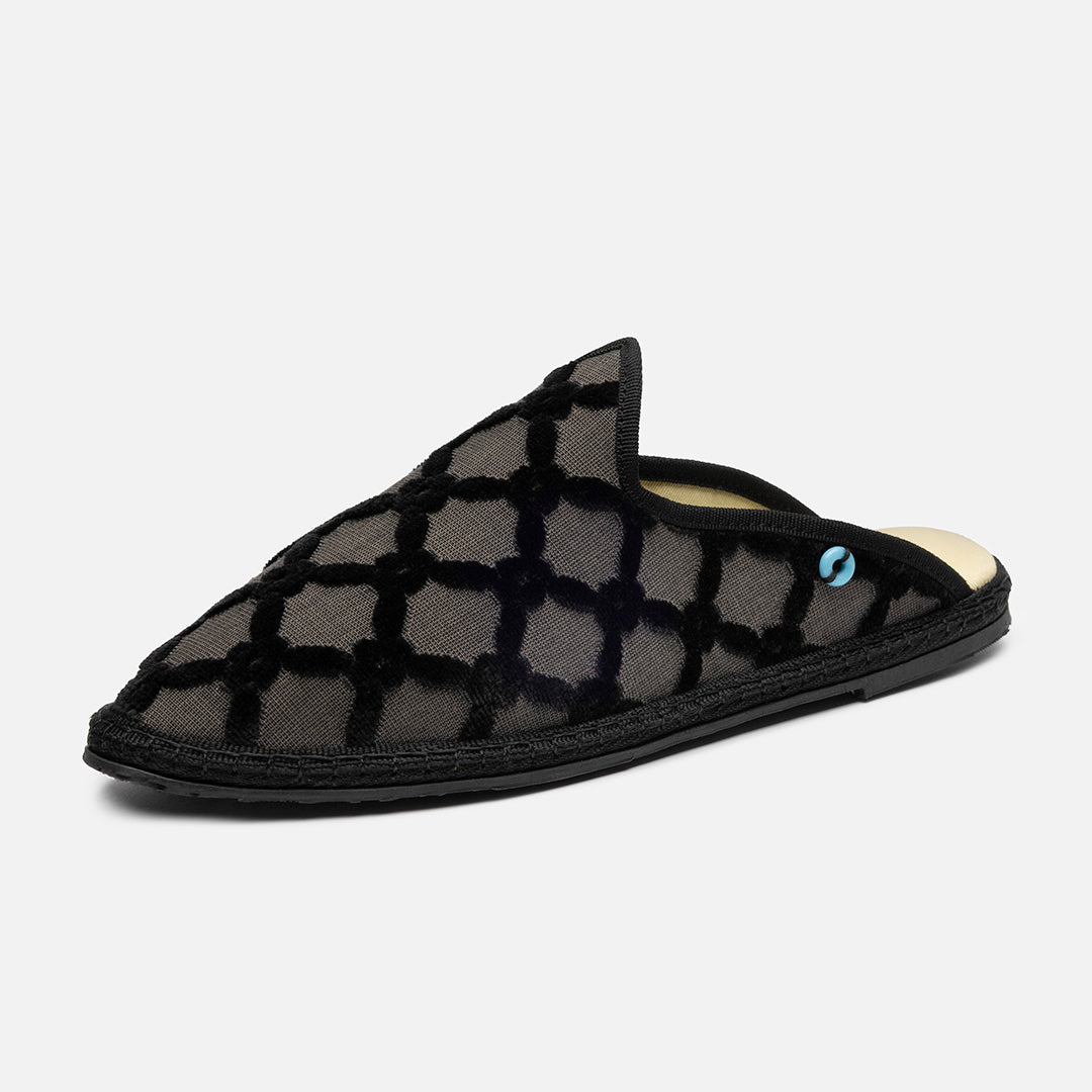 Friulane Dandy uomo in tessuto Bevilacqua Nero, vista frontale