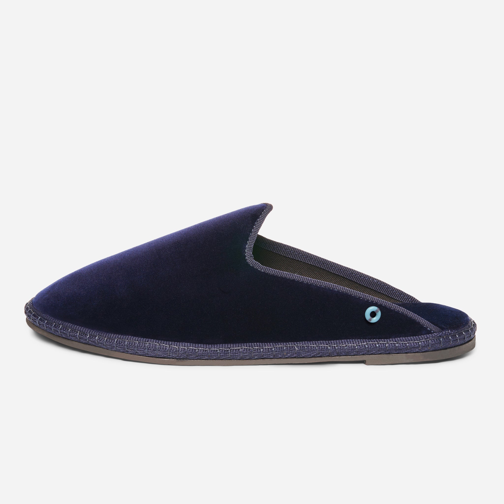 Friulane Dandy uomo in velluto di cotone Blu, vista frontale