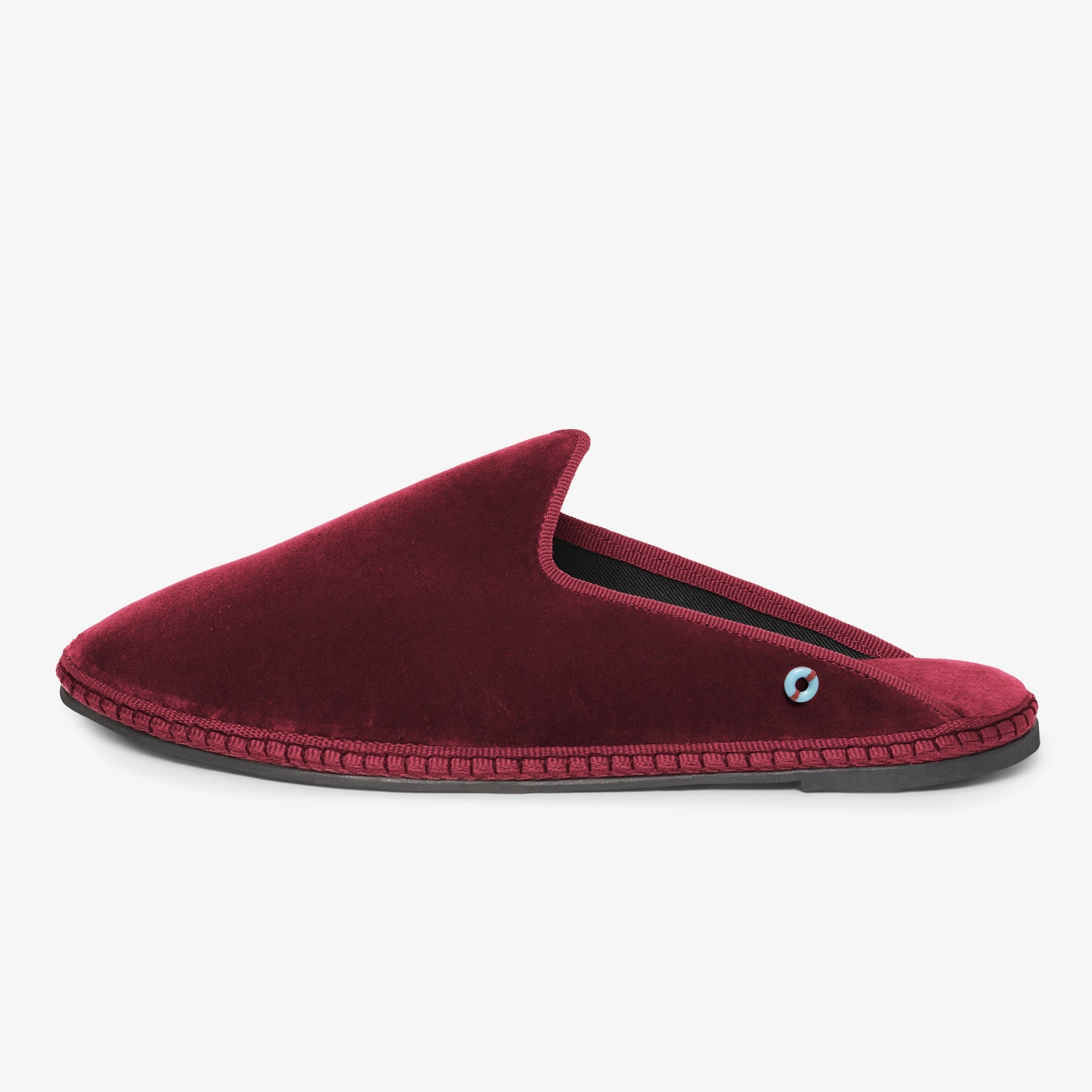 Friulane Dandy uomo in velluto di cotone Bordeaux, vista frontale