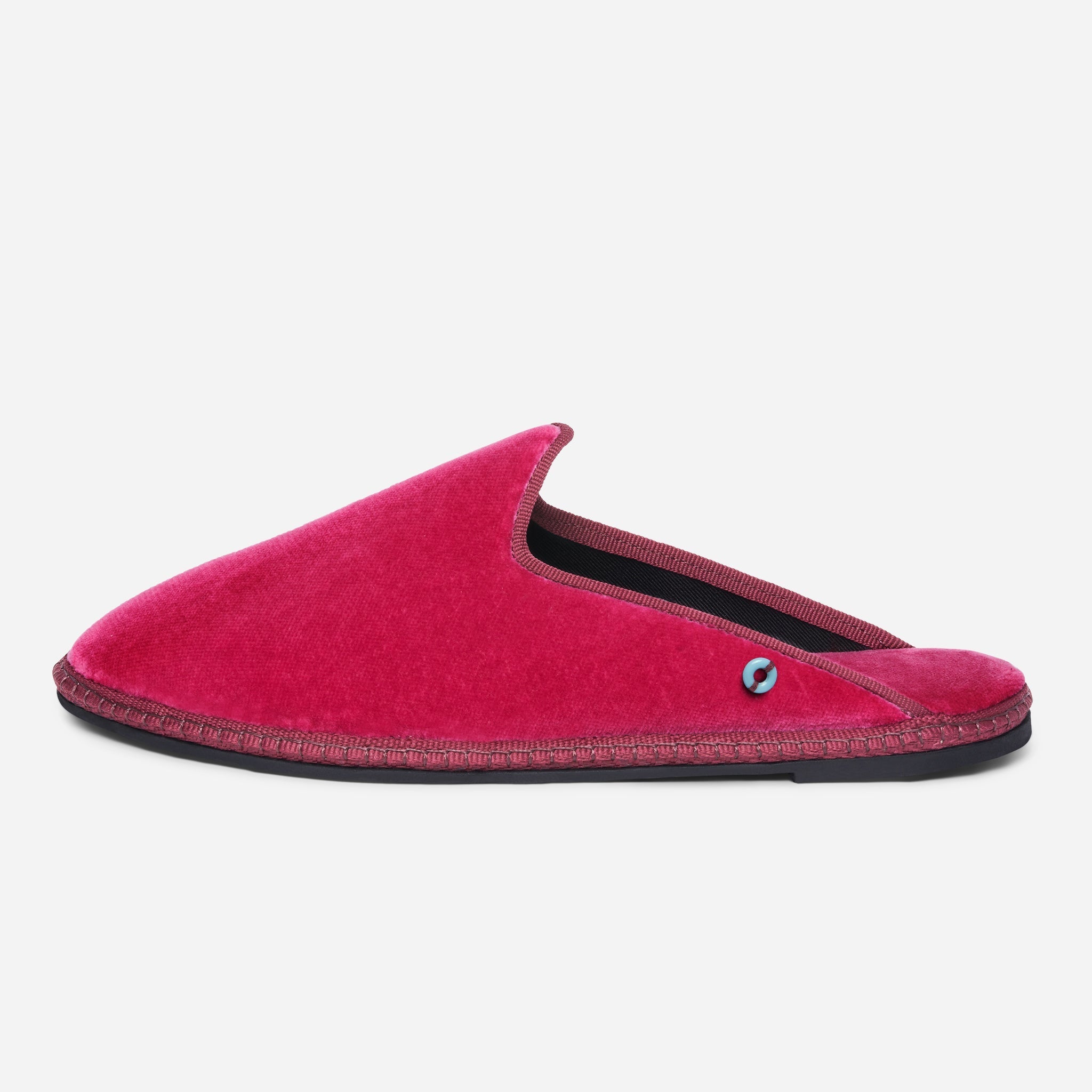 Friulane Dandy uomo in velluto di cotone Rosa, vista frontale