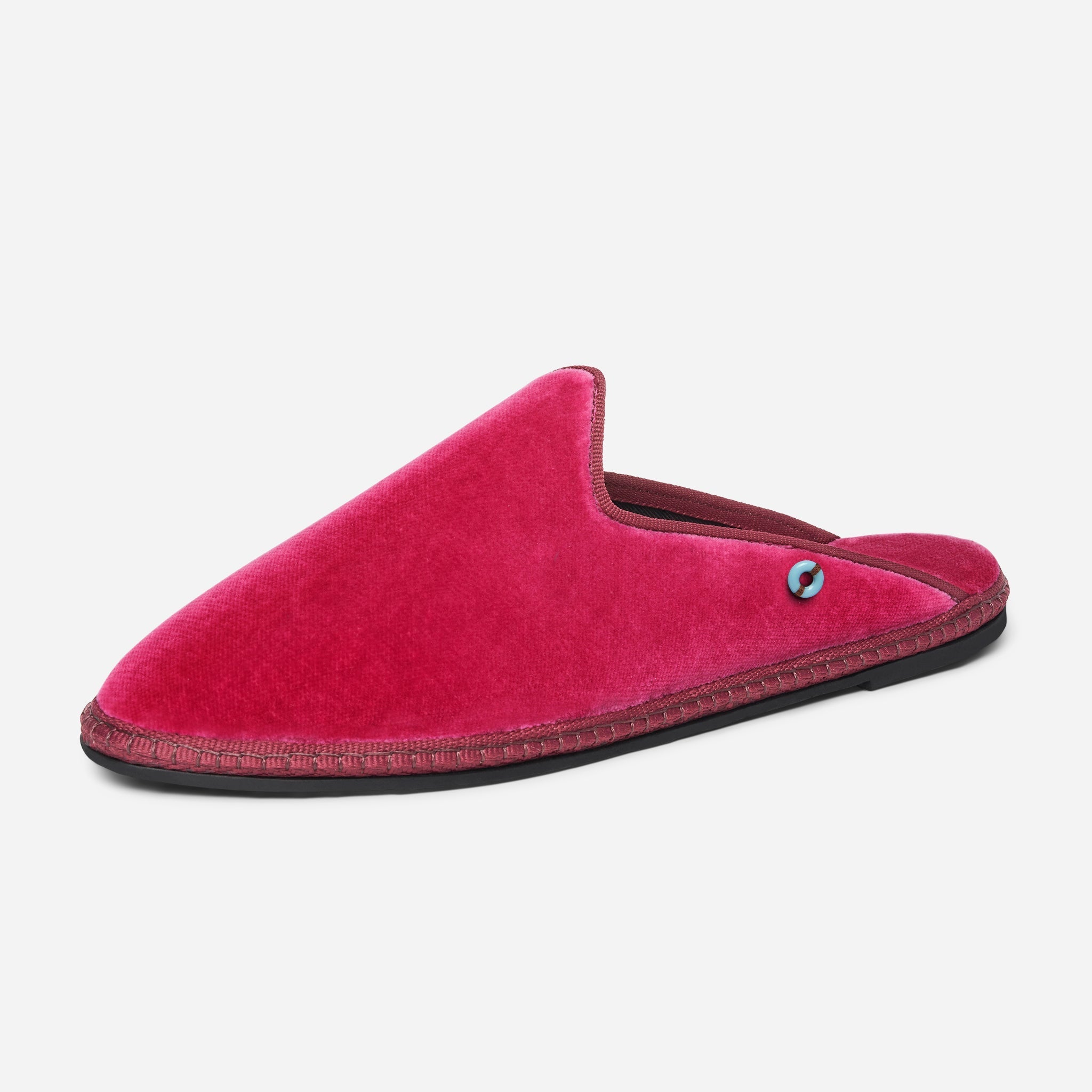 Friulane Dandy uomo in velluto di cotone Rosa, profilo laterale