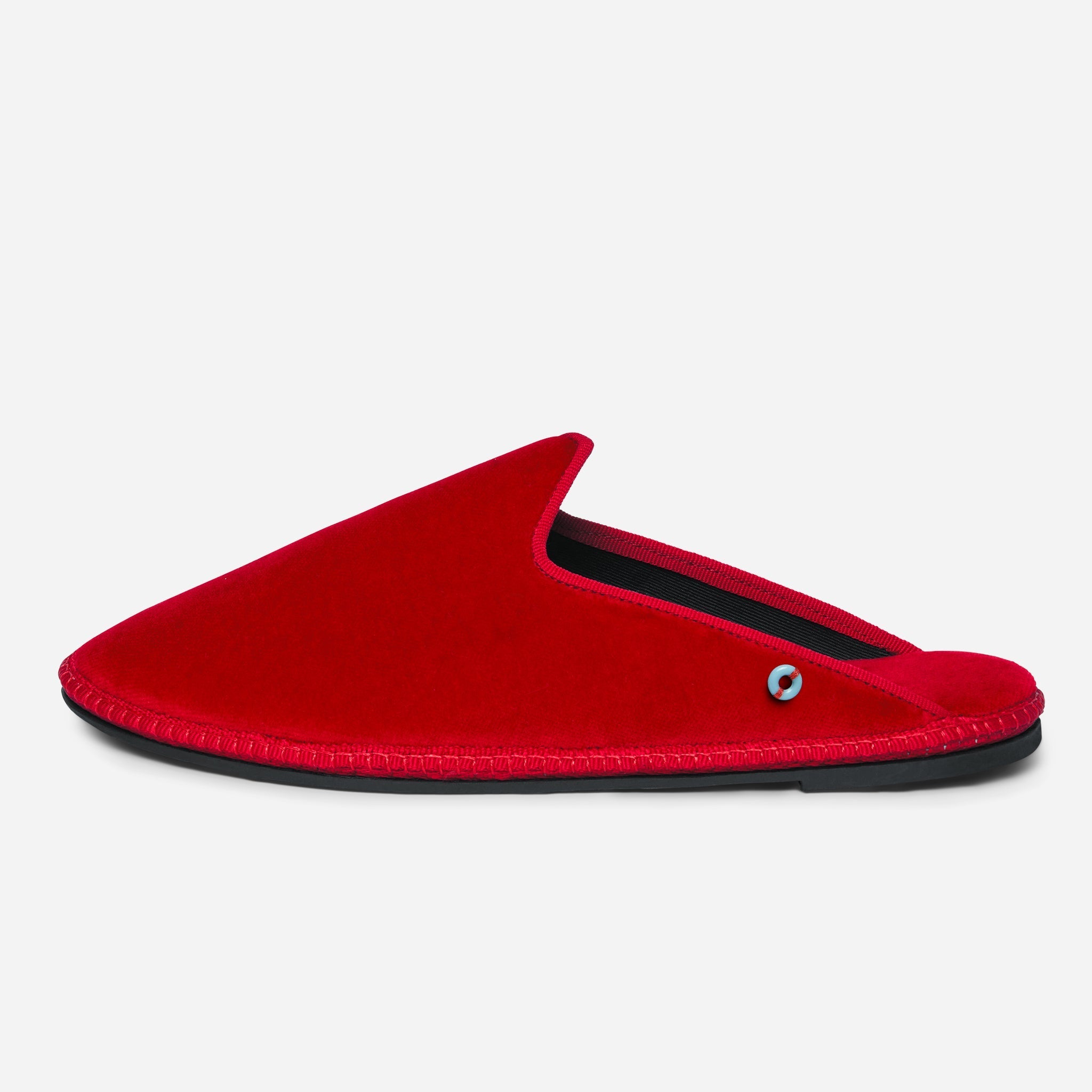 Friulane Dandy uomo in velluto di cotone Rosso, vista frontale