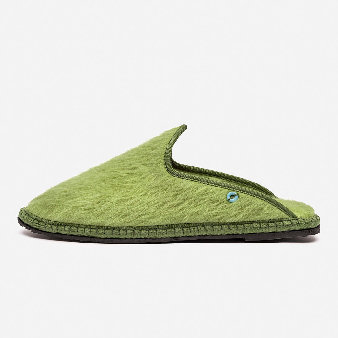 Friulane Dandy uomo in fibra di alpaca suri Cedro, vista frontale