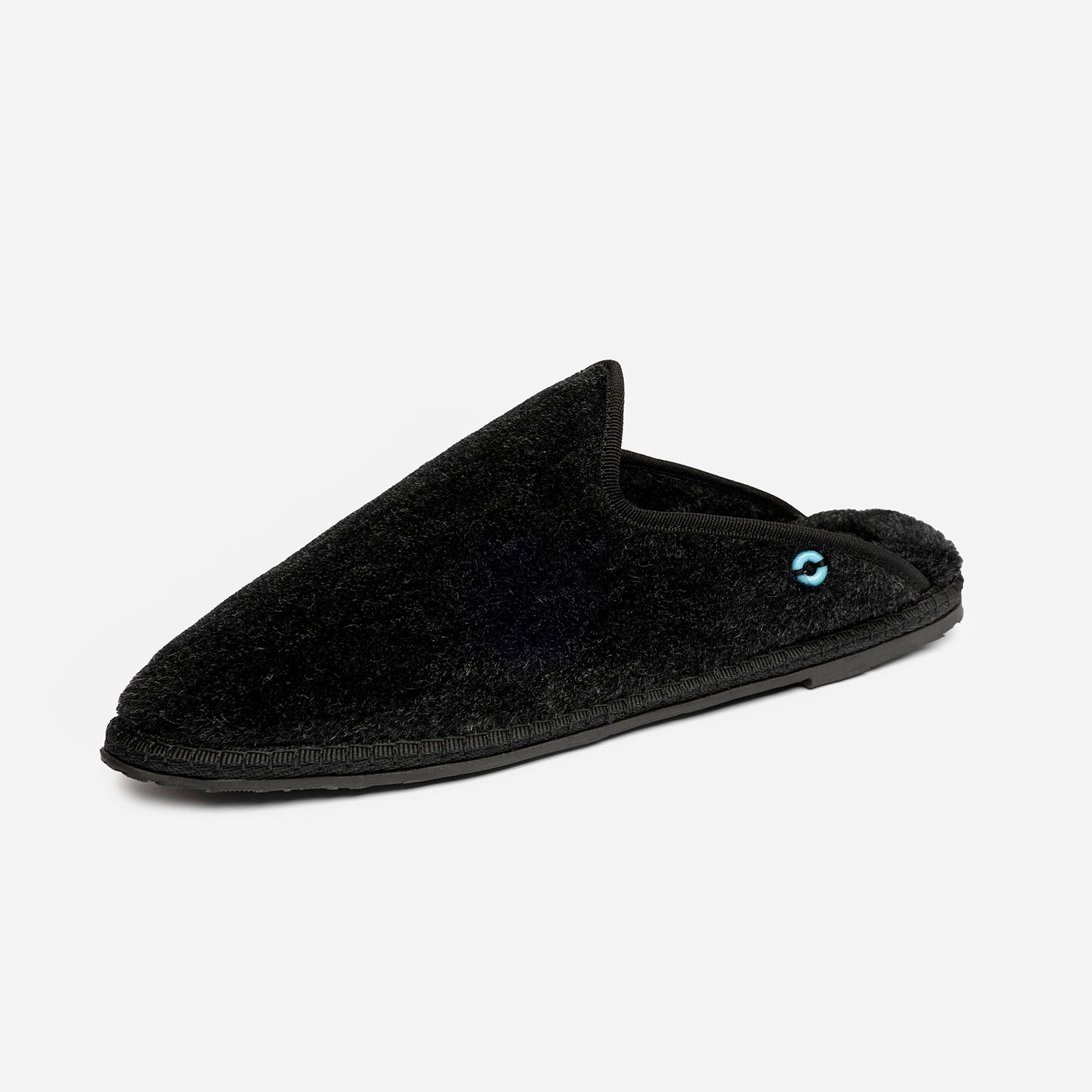 Friulane Dandy uomo in fibra di alpaca Nero, profilo laterale