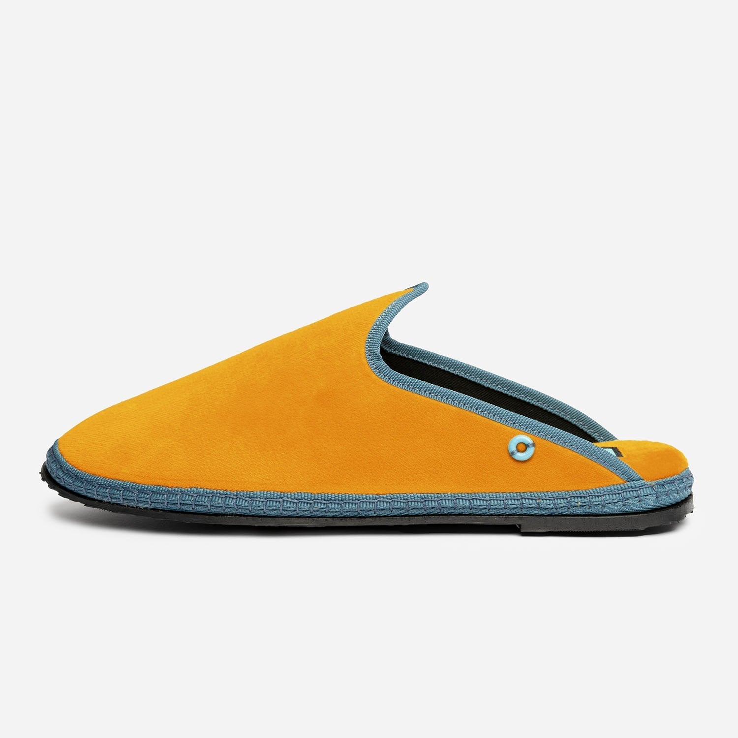 Friulane Dandy Bicolore uomo in velluto di cotone Giallo, vista frontale