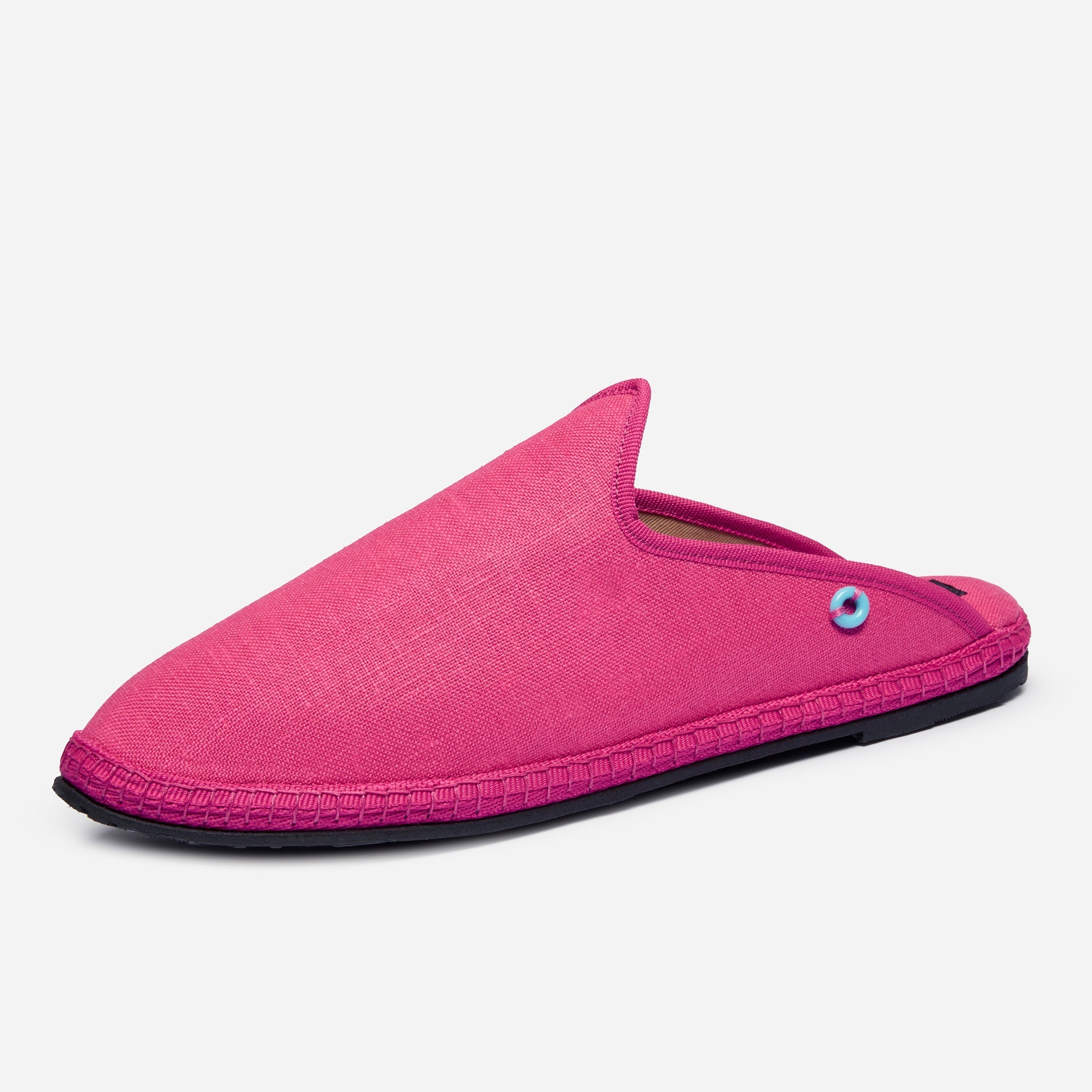 Friulane Dandy uomo in lino Fuxia, profilo laterale