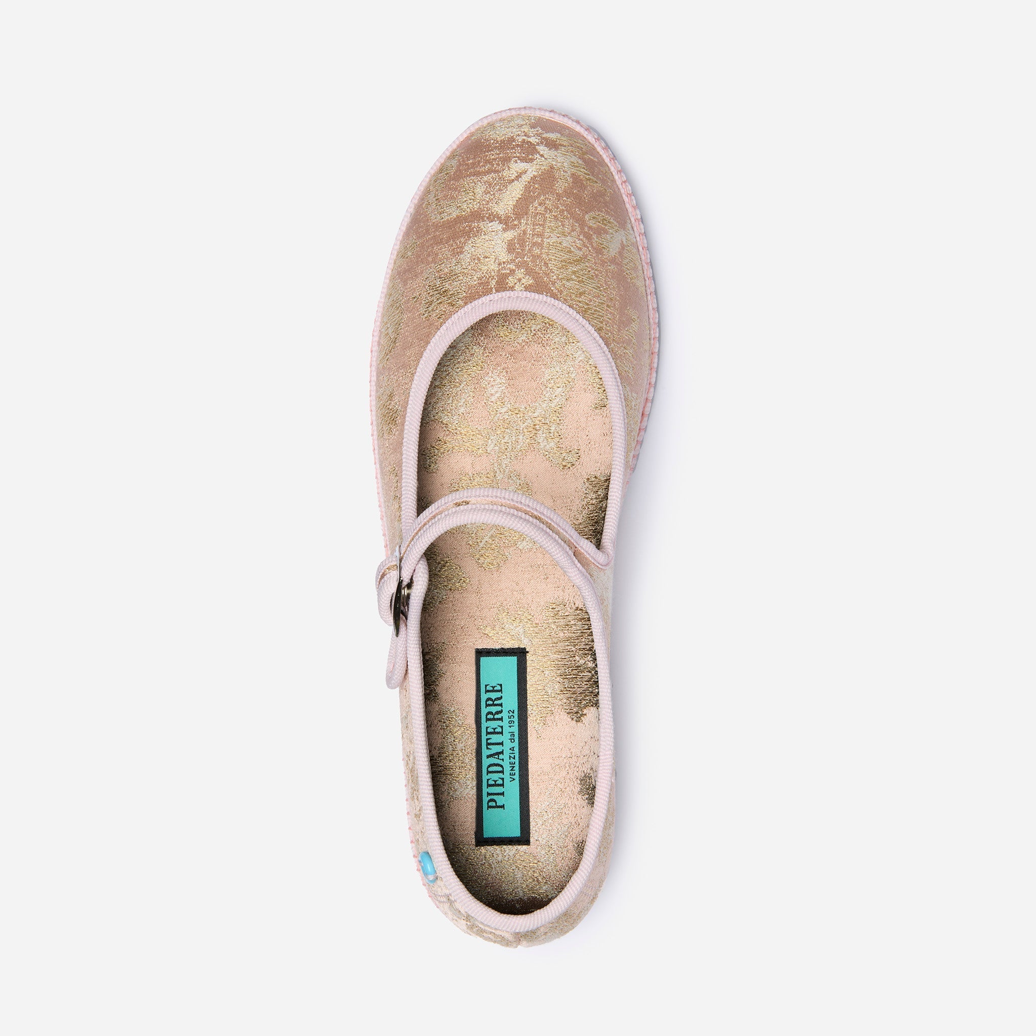 Friulane Mary Jane donna in seta Rubelli, vista dall'alto