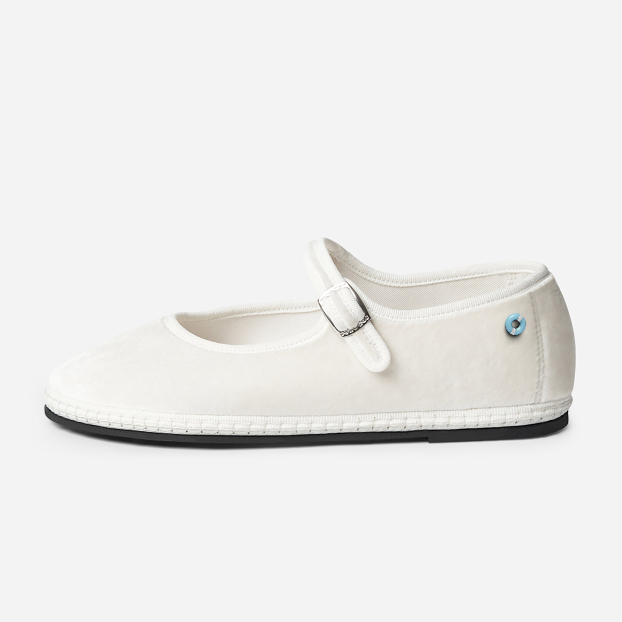 Friulane Mary Jane uomo in velluto di cotone, vista frontale