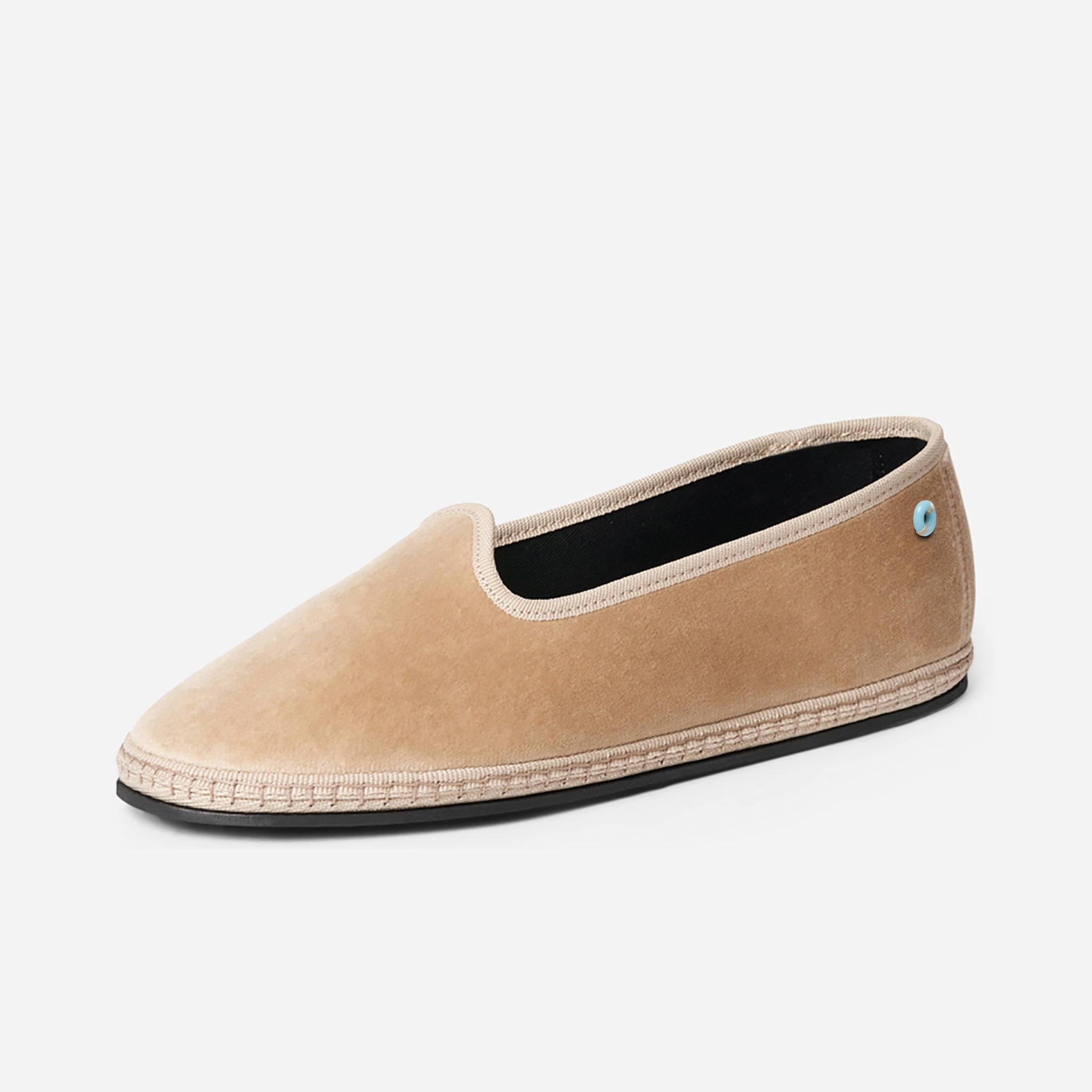 Friulane Modigliani in velluto di cotone, profilo laterale