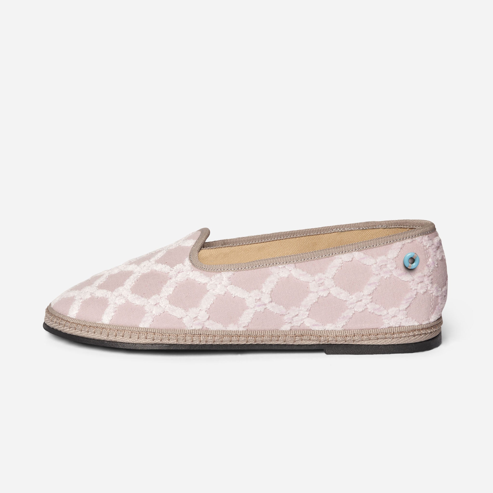 Friulane Modigliani in tessuto Bevilacqua Rosa, vista frontale