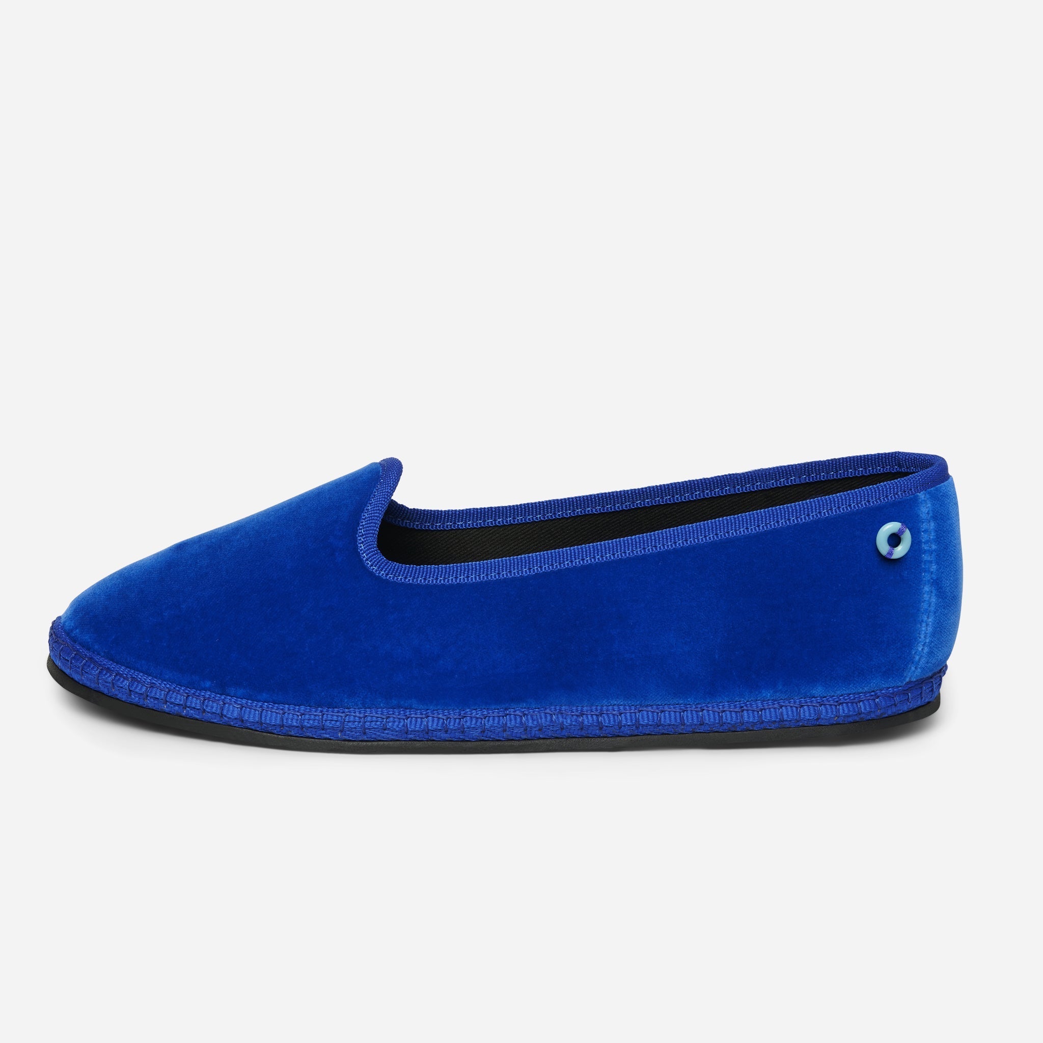 Friulane Modigliani in velluto di cotone Blu, vista frontale