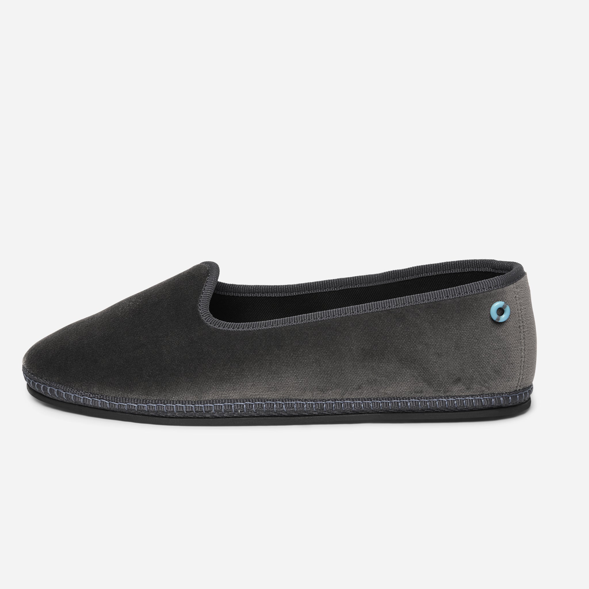 Friulane Modigliani in velluto di cotone Grigio, vista frontale