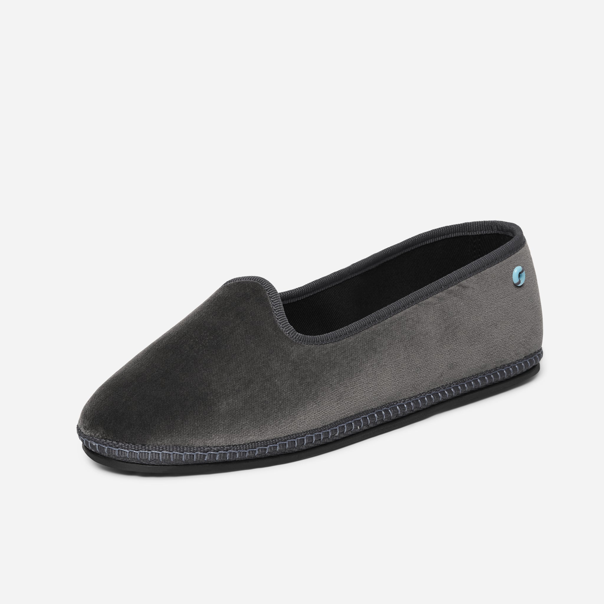 Friulane Modigliani in velluto di cotone Grigio, profilo laterale