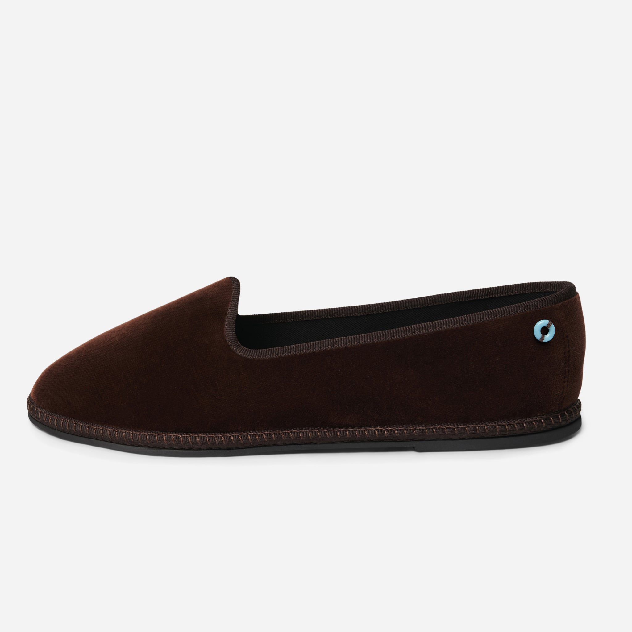 Friulane Modigliani in velluto di cotone Marrone, vista frontale