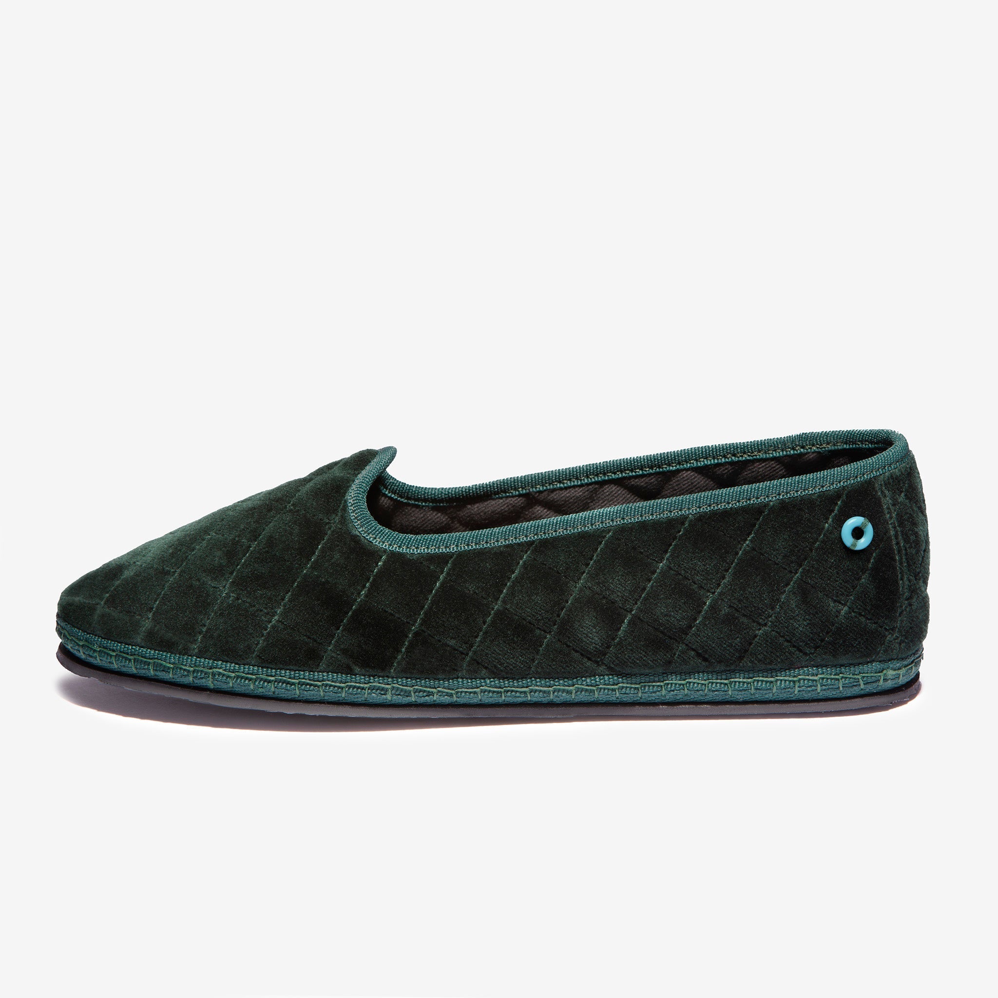 Friulane Modigliani in velluto di cotone Verde, vista frontale