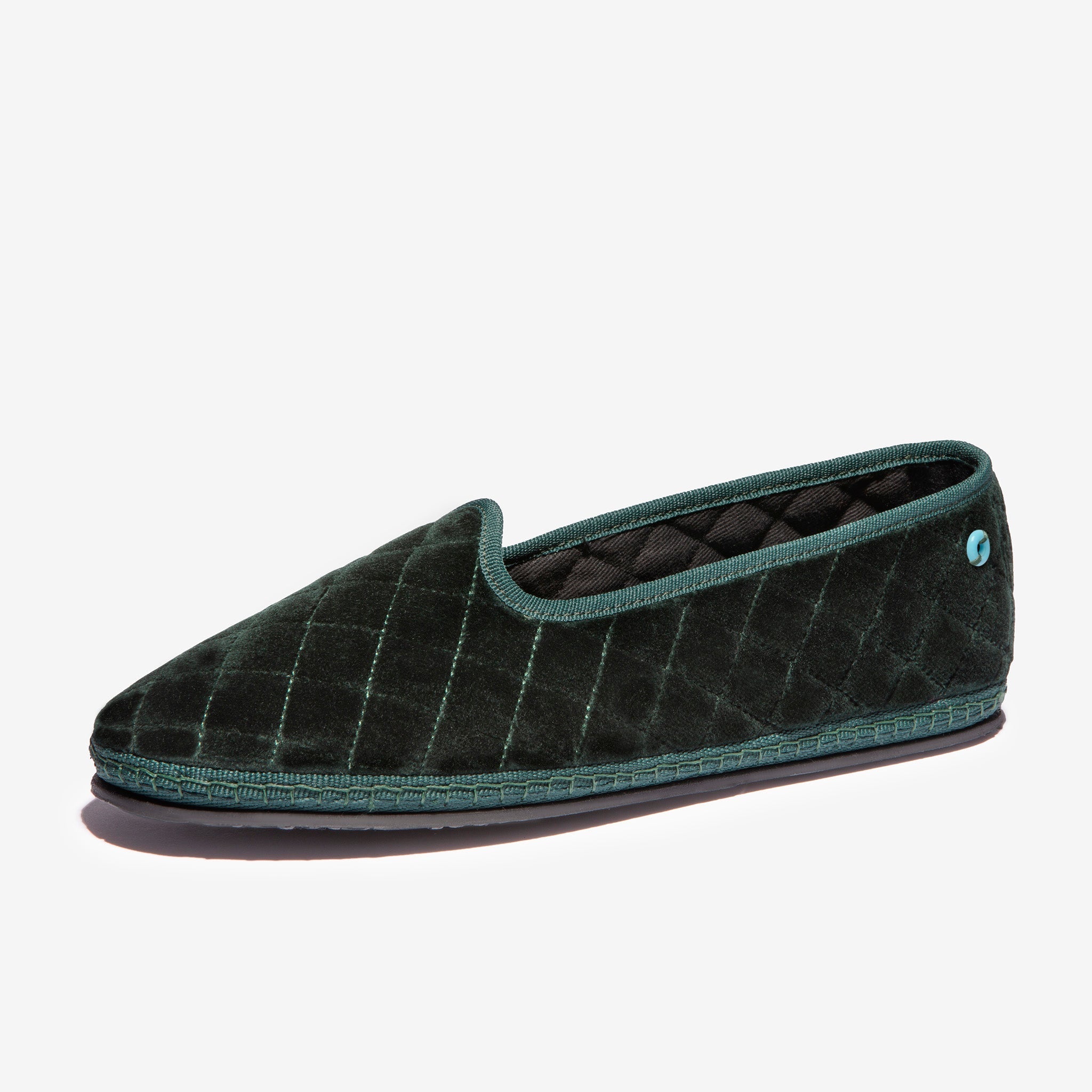 Friulane Modigliani in velluto di cotone Verde, profilo laterale