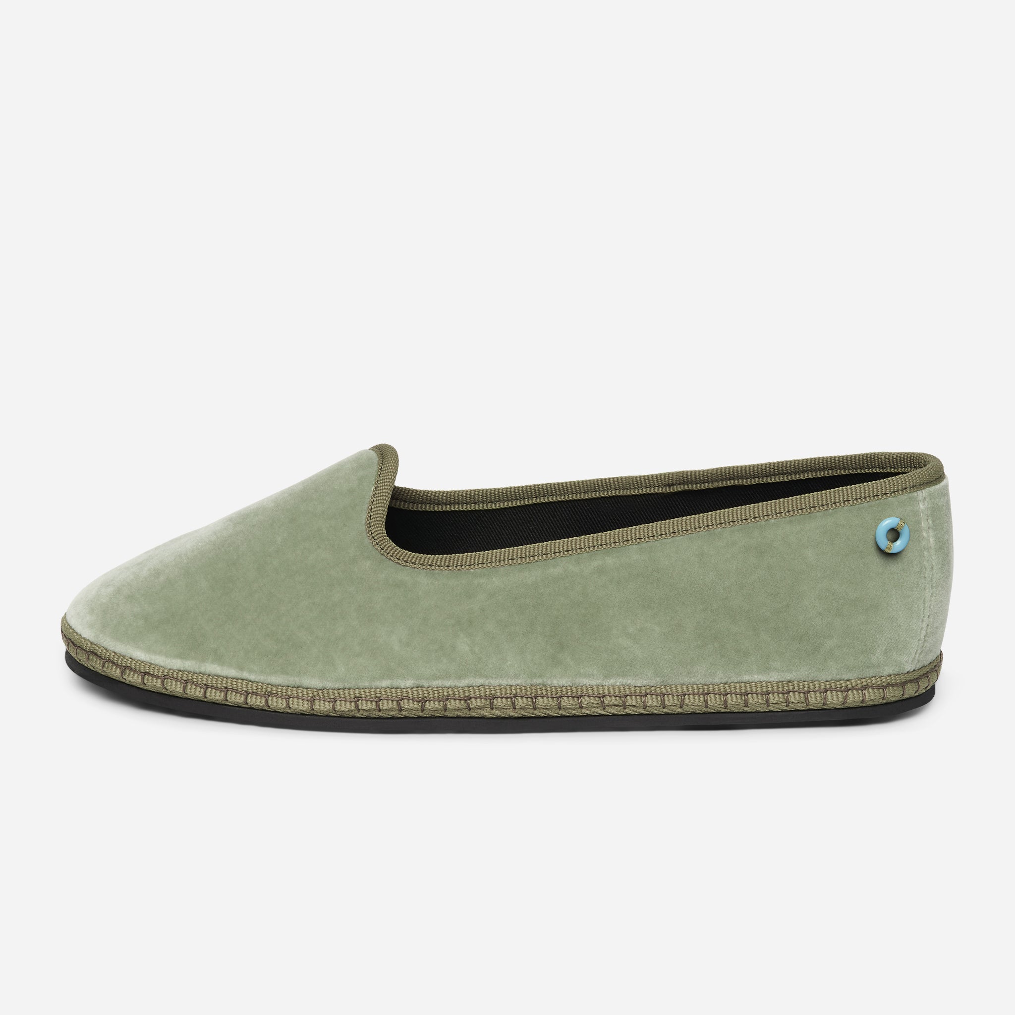 Friulane Modigliani in velluto di cotone Verde, vista frontale