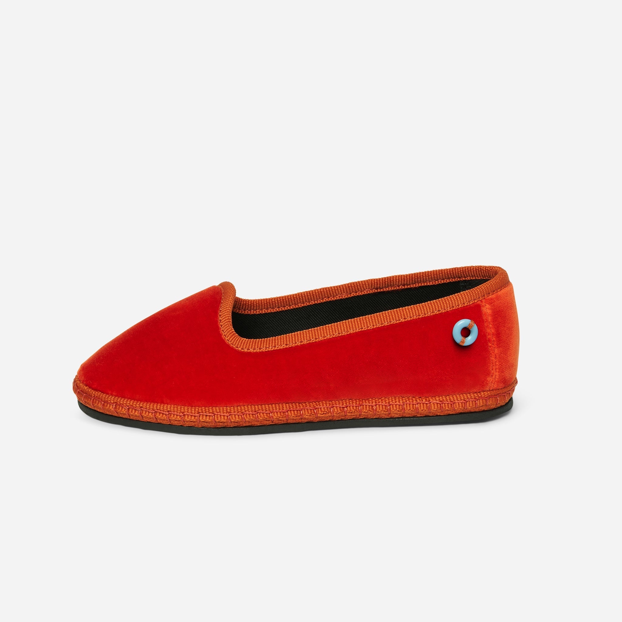 Friulane Modigliani bambino in velluto di cotone Arancio, vista frontale