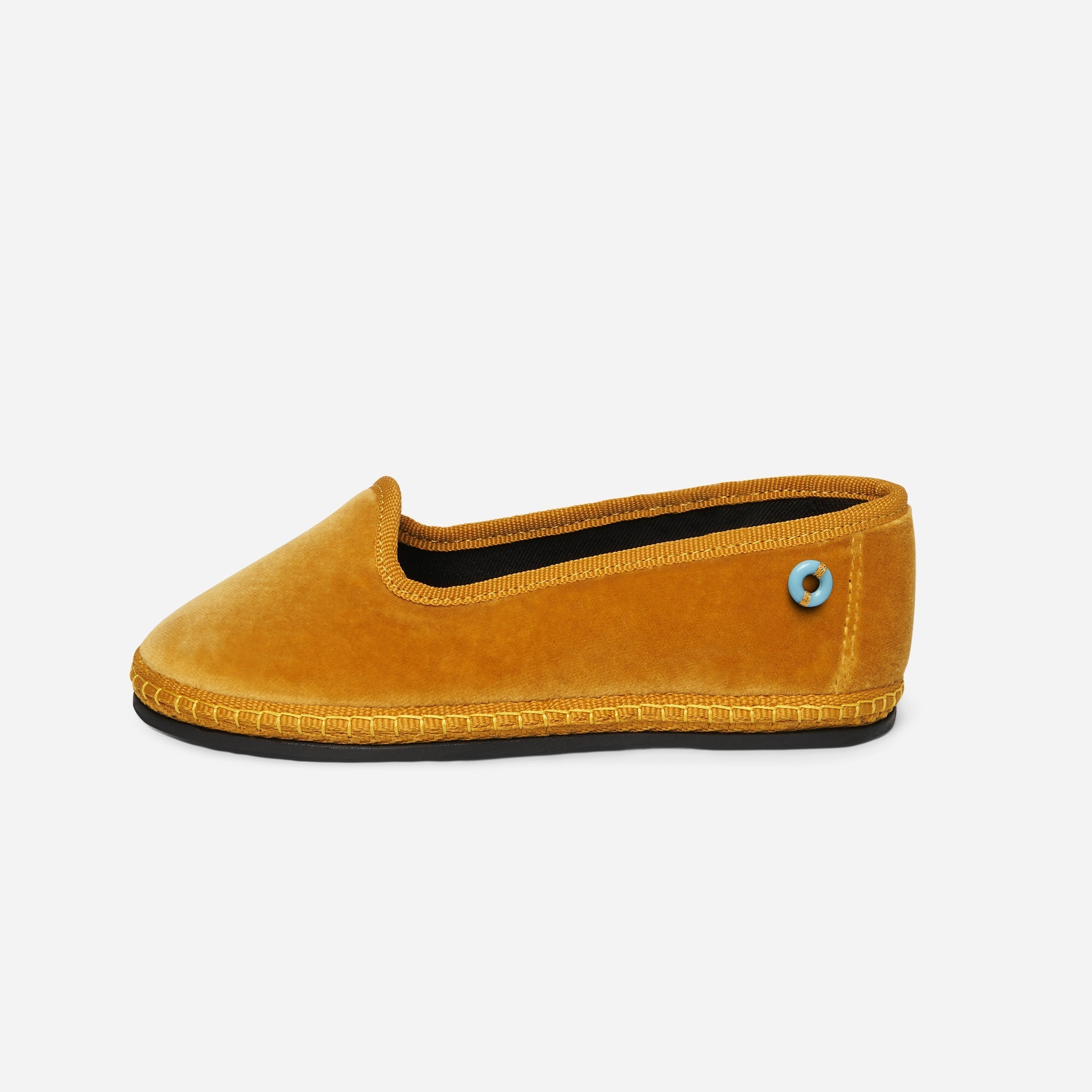 Friulane Modigliani bambino in velluto di cotone Giallo, vista frontale