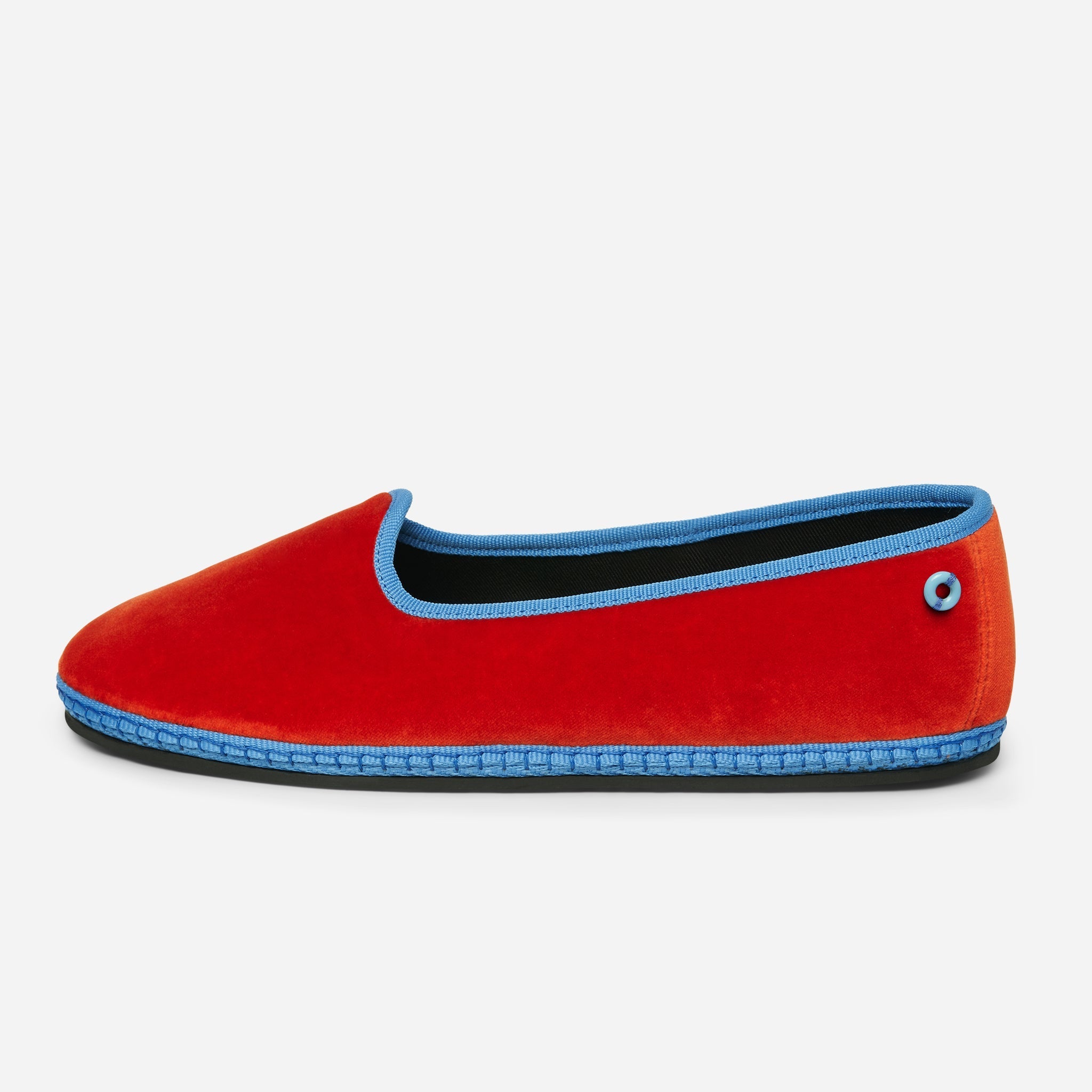 Friulane Modigliani Bicolore in velluto di cotone Arancio, vista frontale