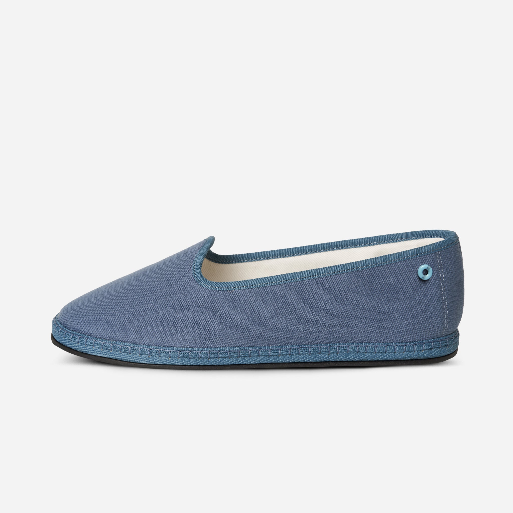 Friulane Modigliani in canvas di cotone Avio, vista frontale