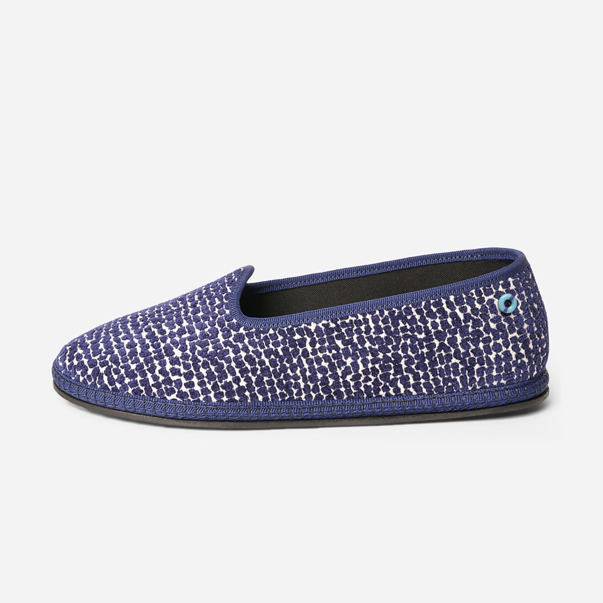 Friulane Modigliani in velluto Rubelli Blu, vista frontale