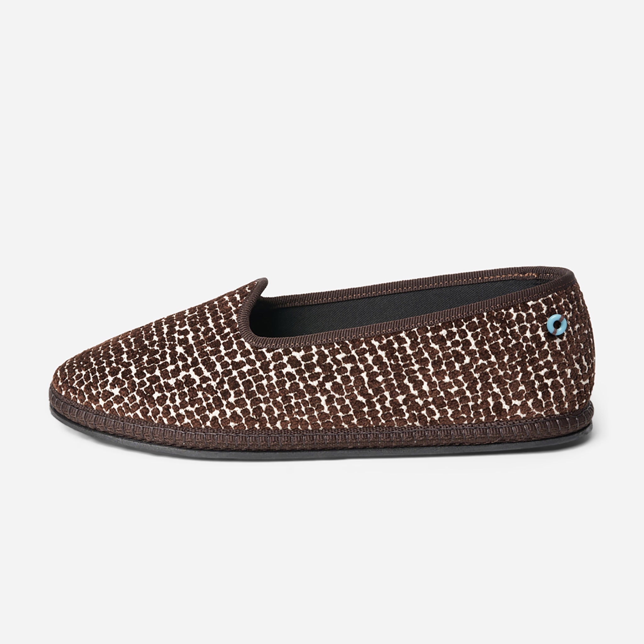 Friulane Modigliani in velluto Rubelli Marrone, vista frontale