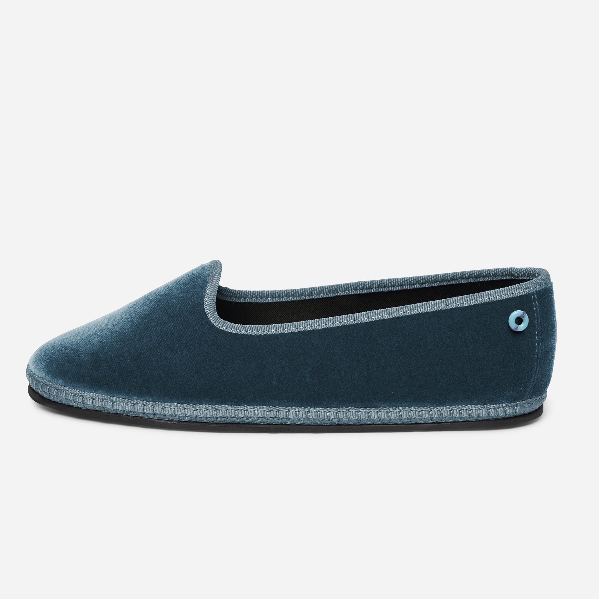 Friulane Modigliani in velluto di cotone Azzurro, vista frontale