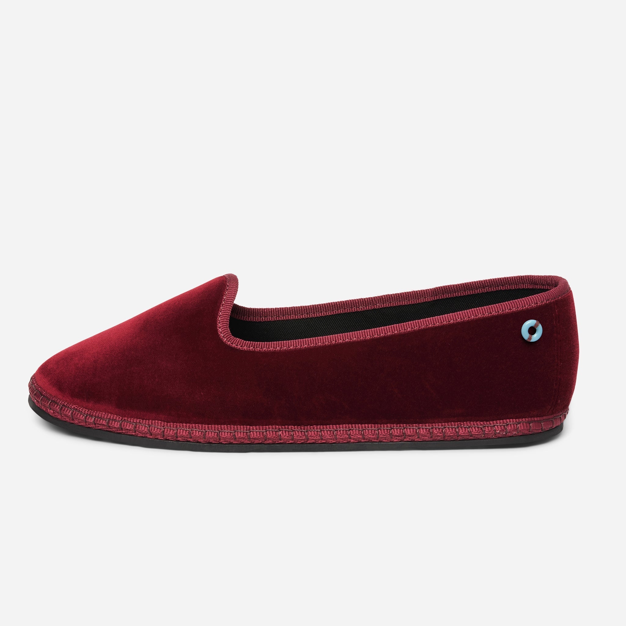 Friulane Modigliani in velluto di cotone Bordeaux, vista frontale