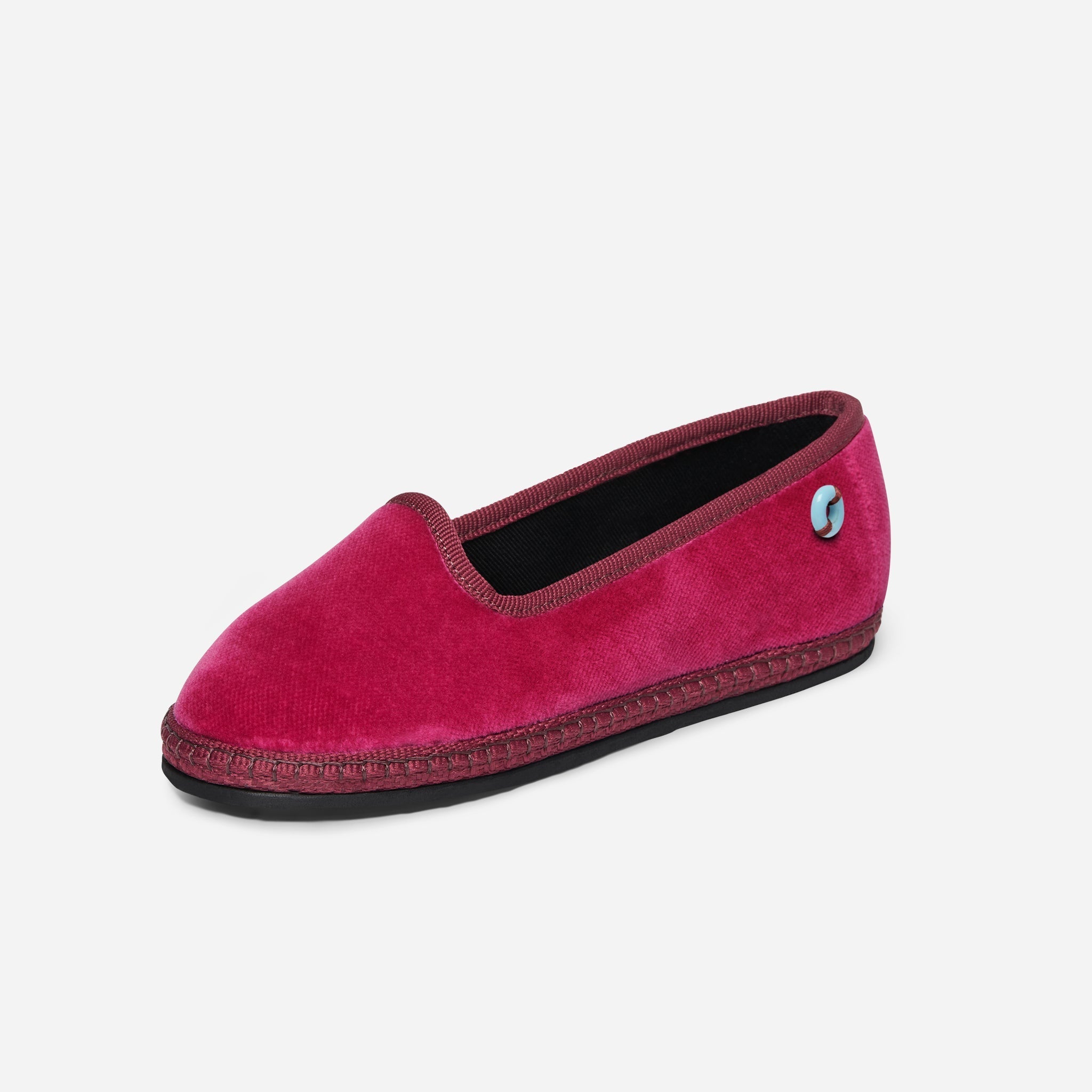 Friulane Modigliani bambino in velluto di cotone Rosa, profilo laterale