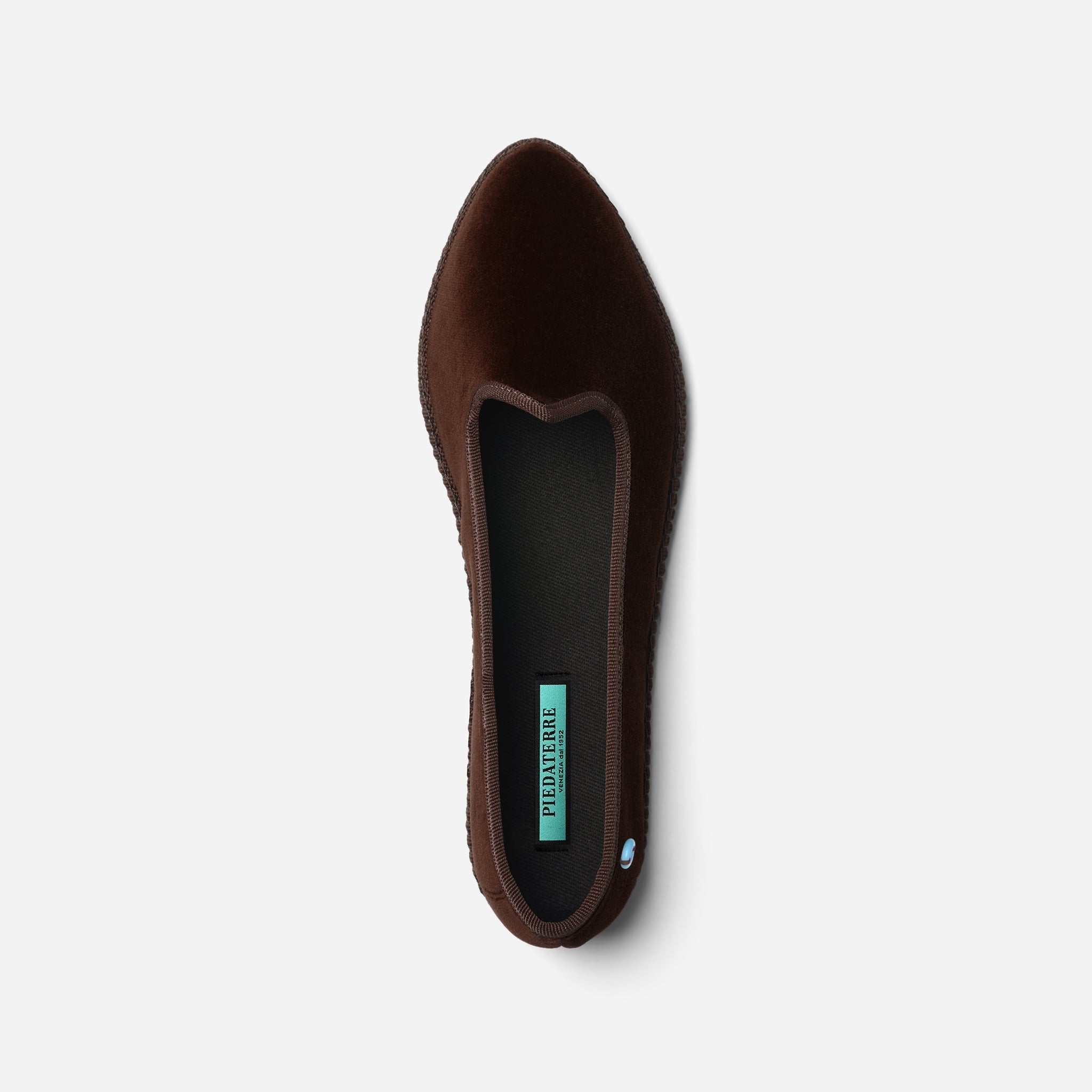 Friulane Brodsky donna in velluto di cotone Marrone, vista dall'alto