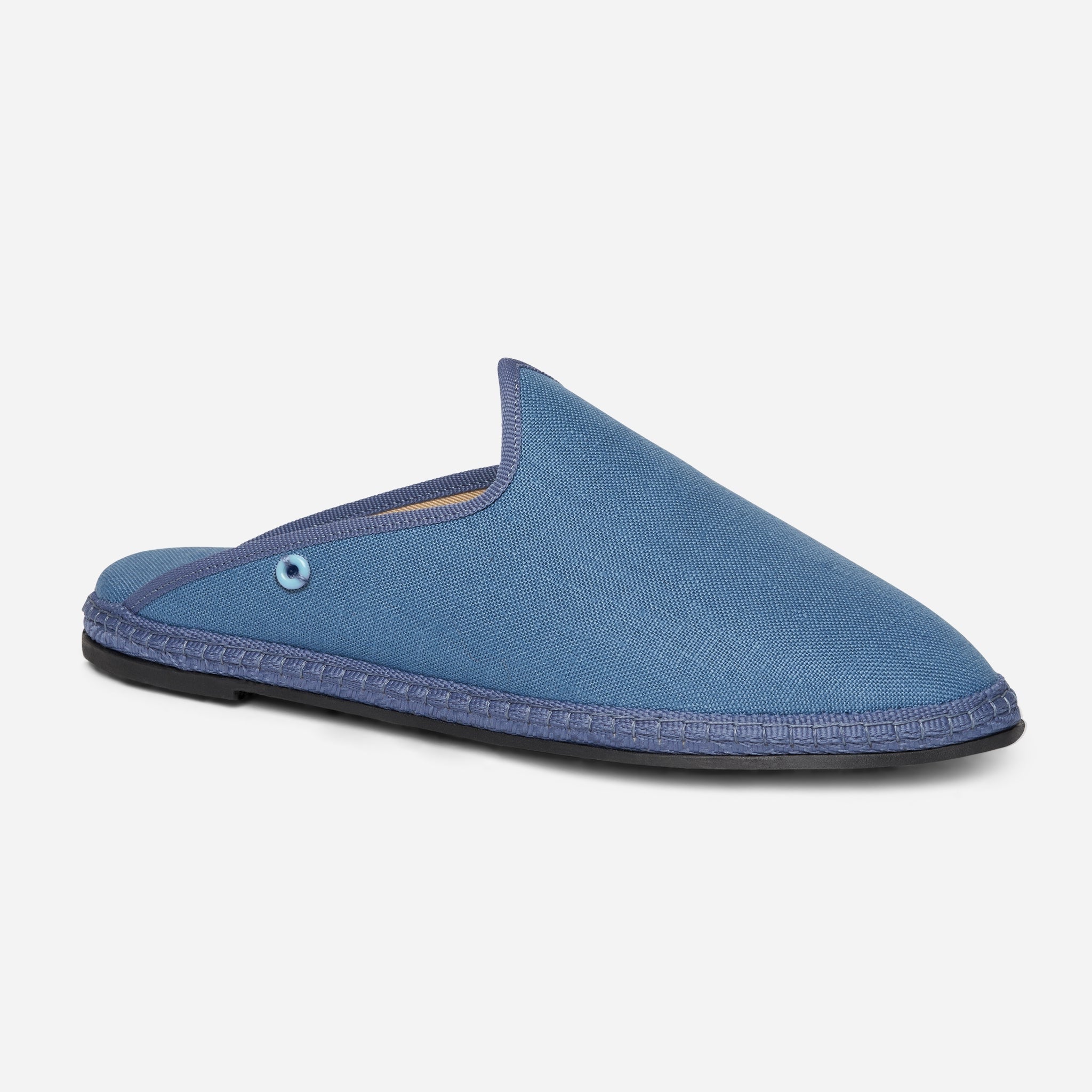 Friulane Dandy uomo in lino Azzurro, profilo laterale
