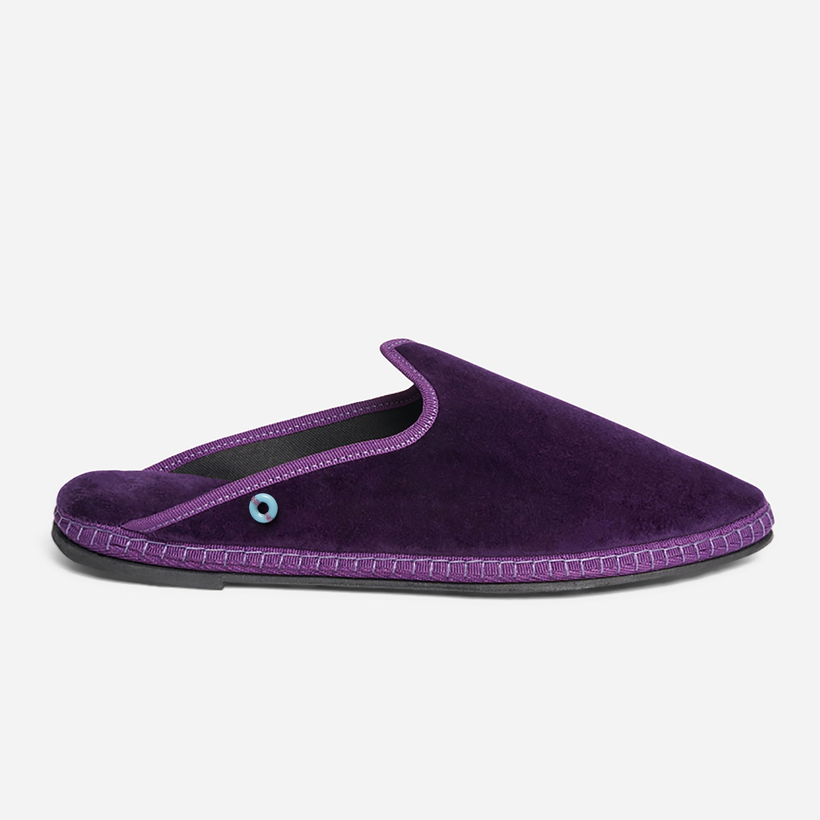Friulane Dandy uomo in velluto di cotone Prugna, vista frontale
