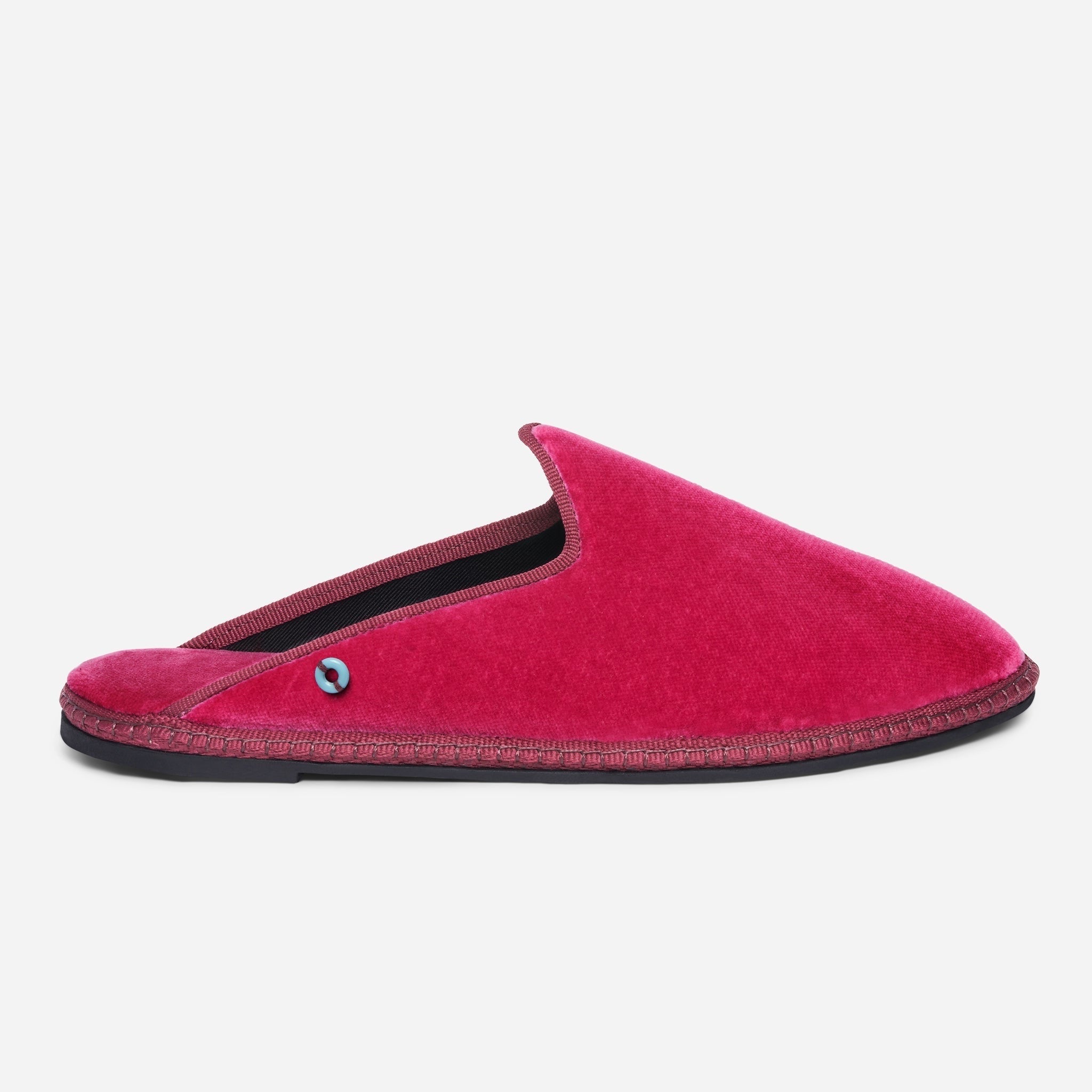 Friulane Dandy uomo in velluto di cotone Rosa, vista frontale