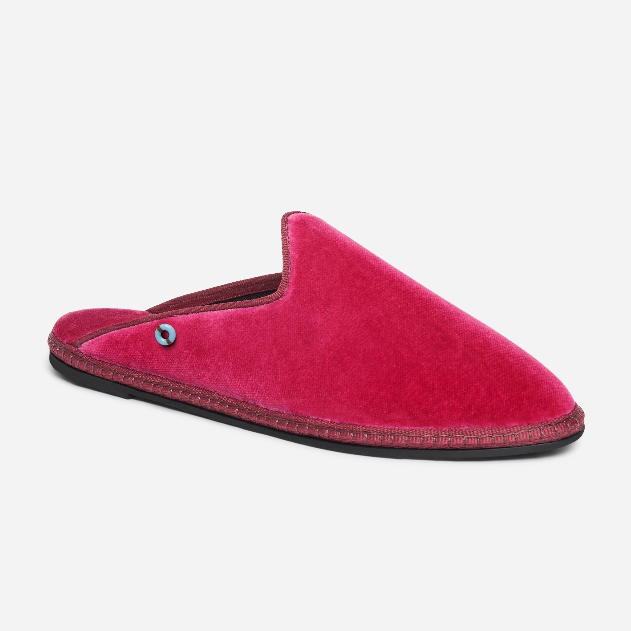 Friulane Dandy uomo in velluto di cotone Rosa, profilo laterale