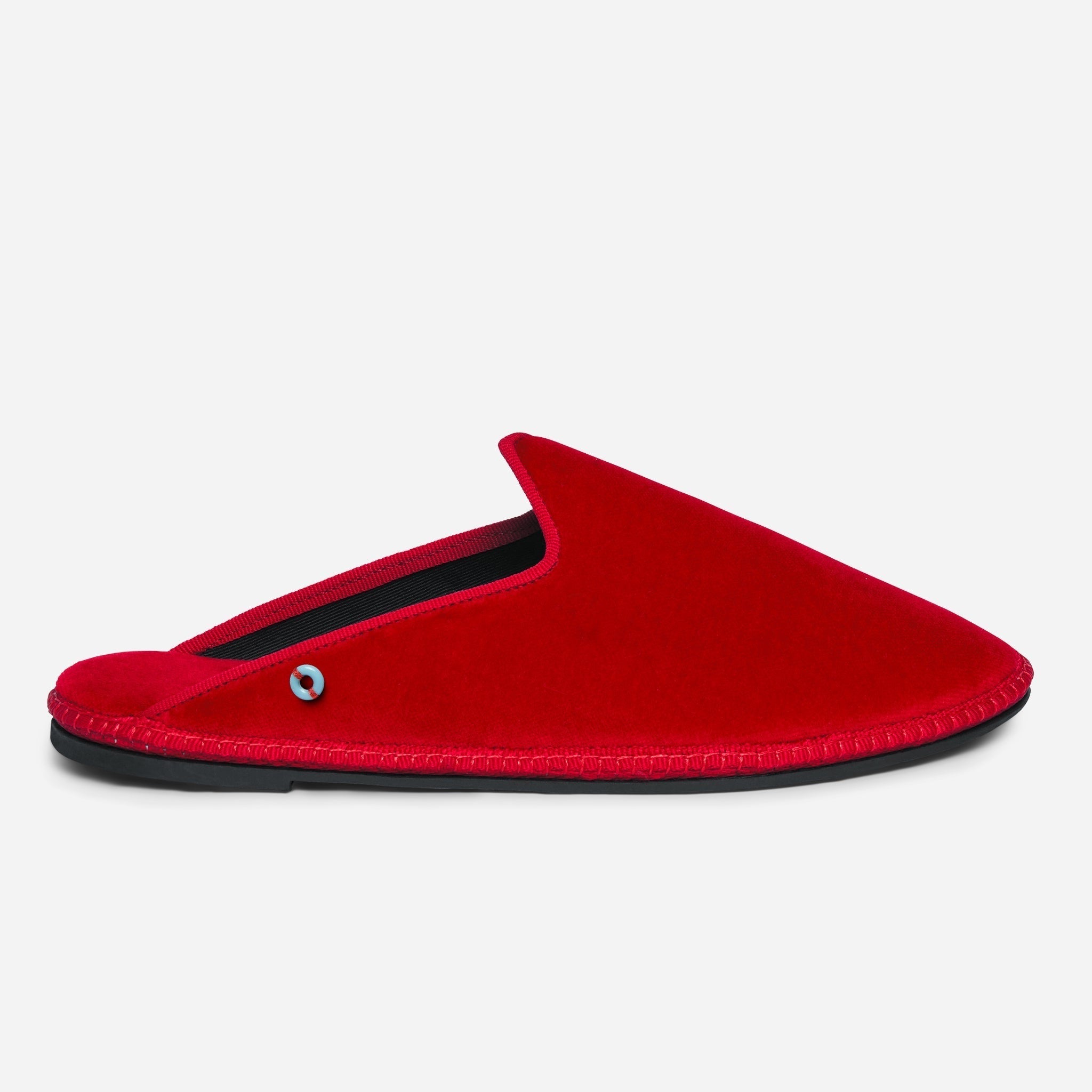 Friulane Dandy uomo in velluto di cotone Rosso, vista frontale