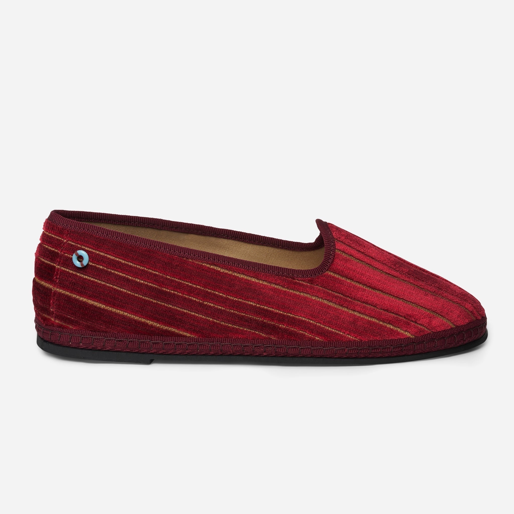 Friulane Modigliani in tessuto Bevilacqua Bordeaux, vista frontale