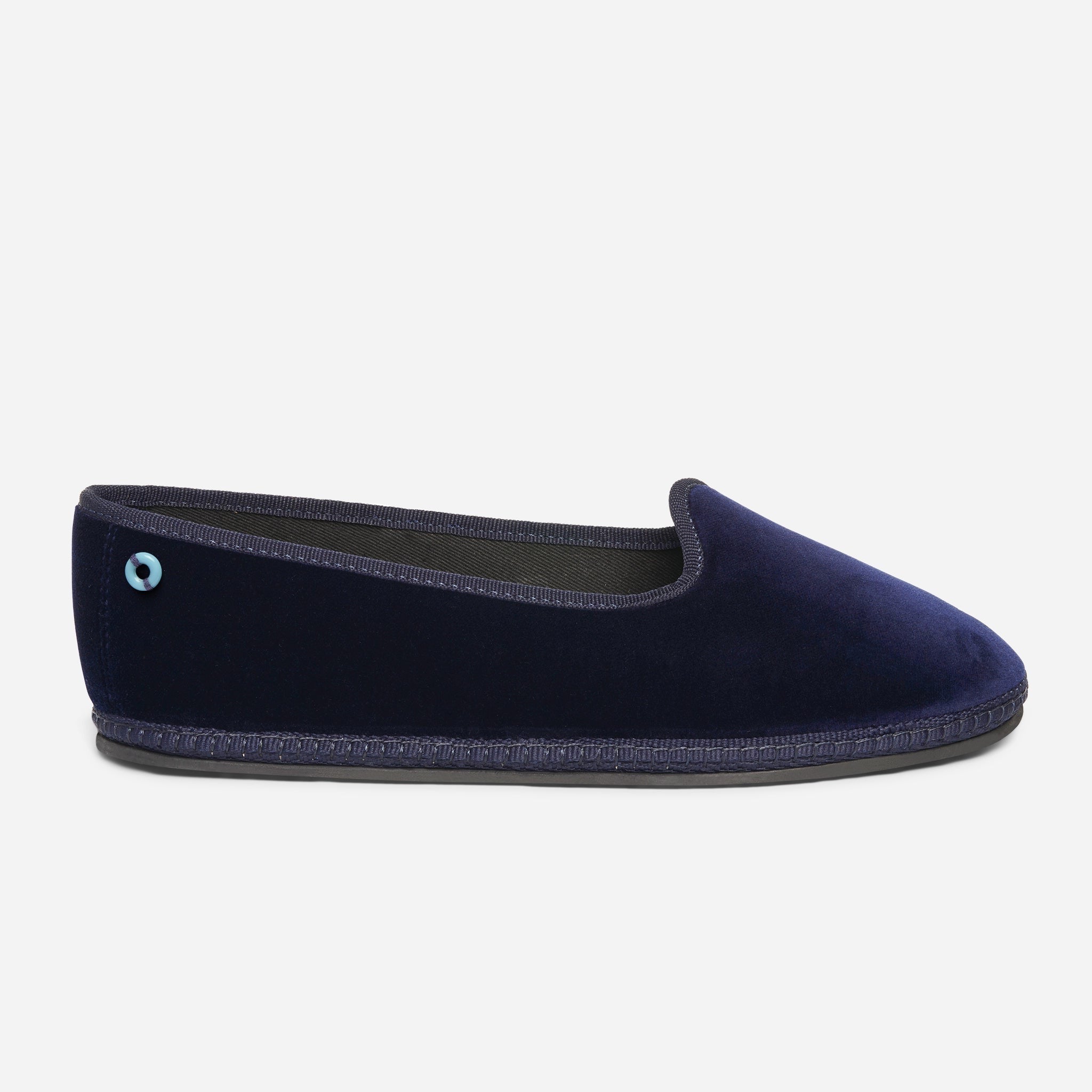 Friulane Modigliani in velluto di cotone Blu, vista frontale