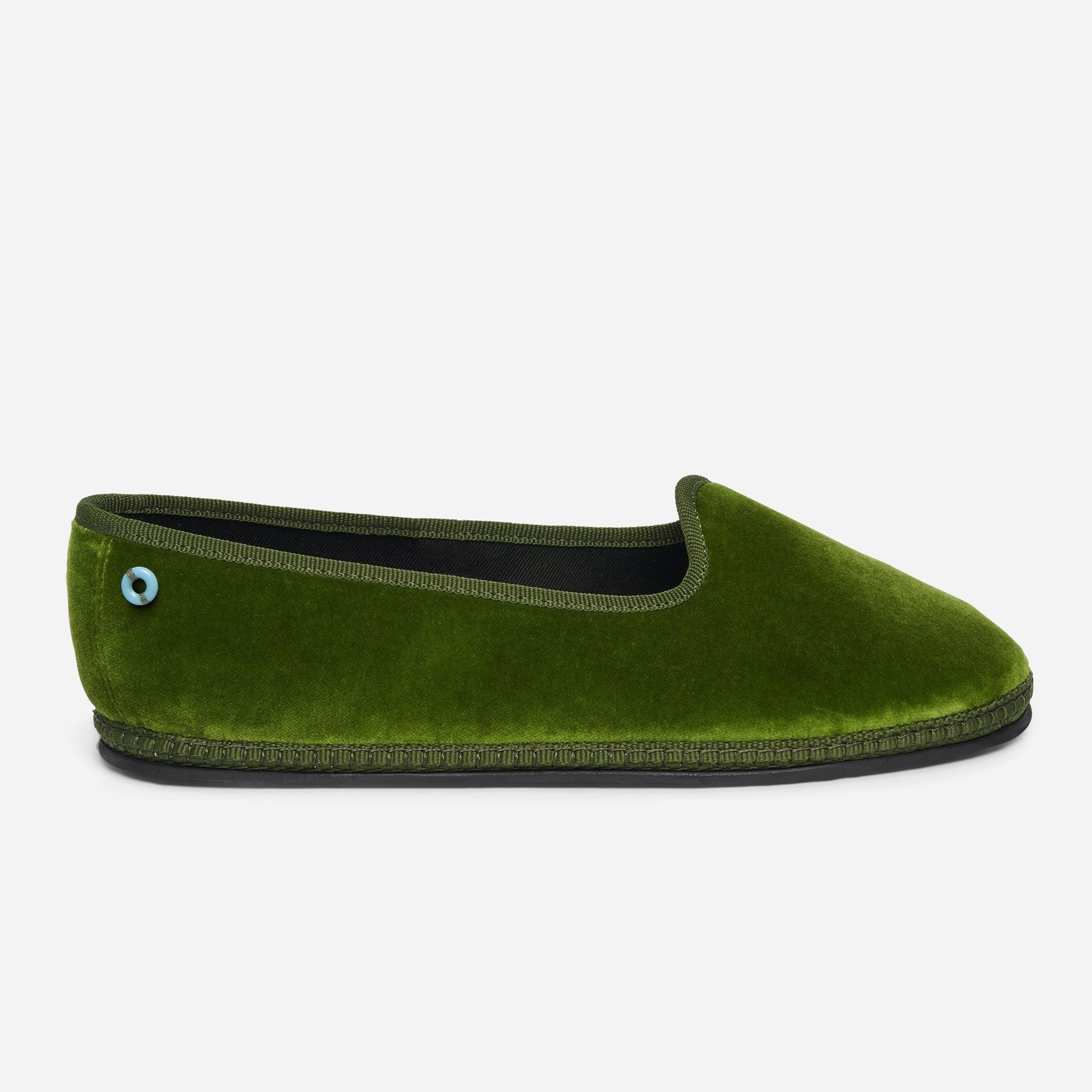 Friulane Modigliani in velluto di cotone Verde, vista frontale