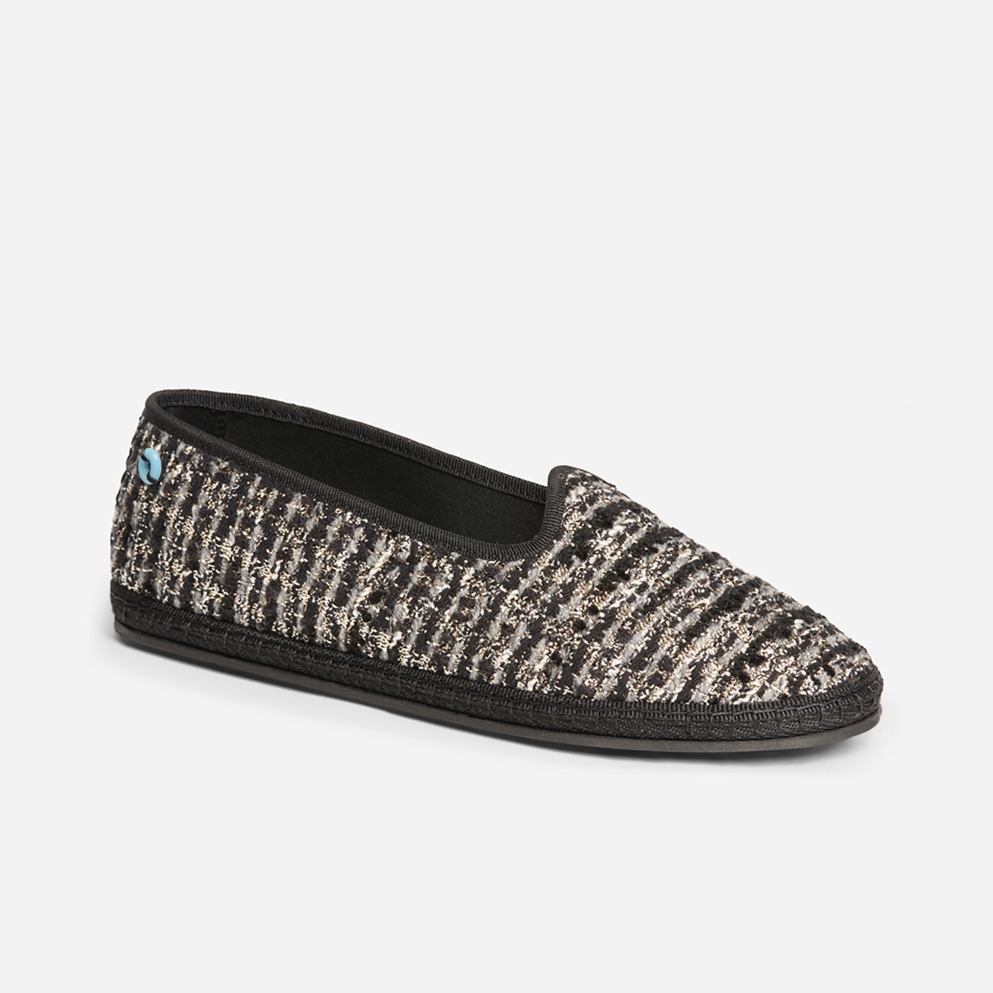 Friulane Modigliani in tweed Black, profilo laterale