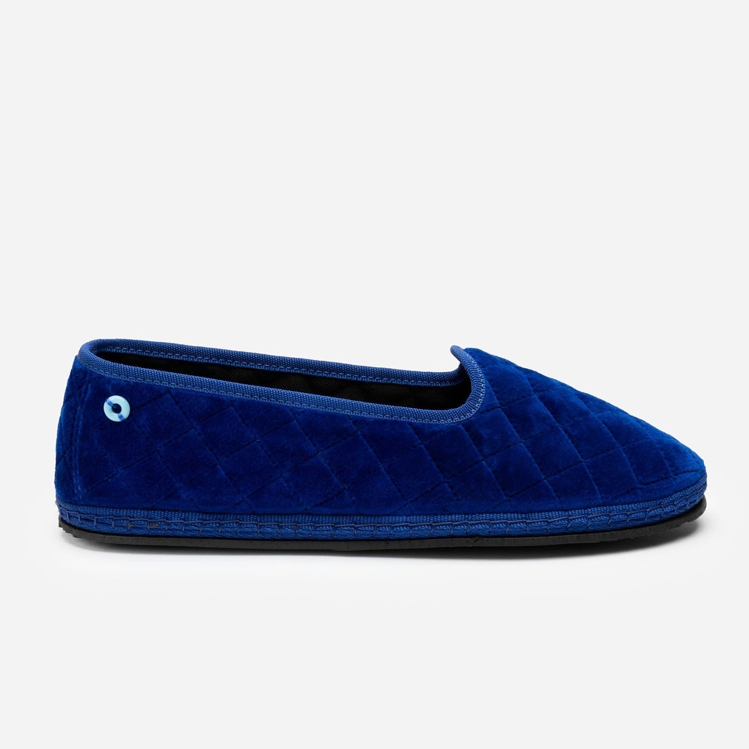 Friulane Modigliani in velluto di cotone Blu, vista frontale