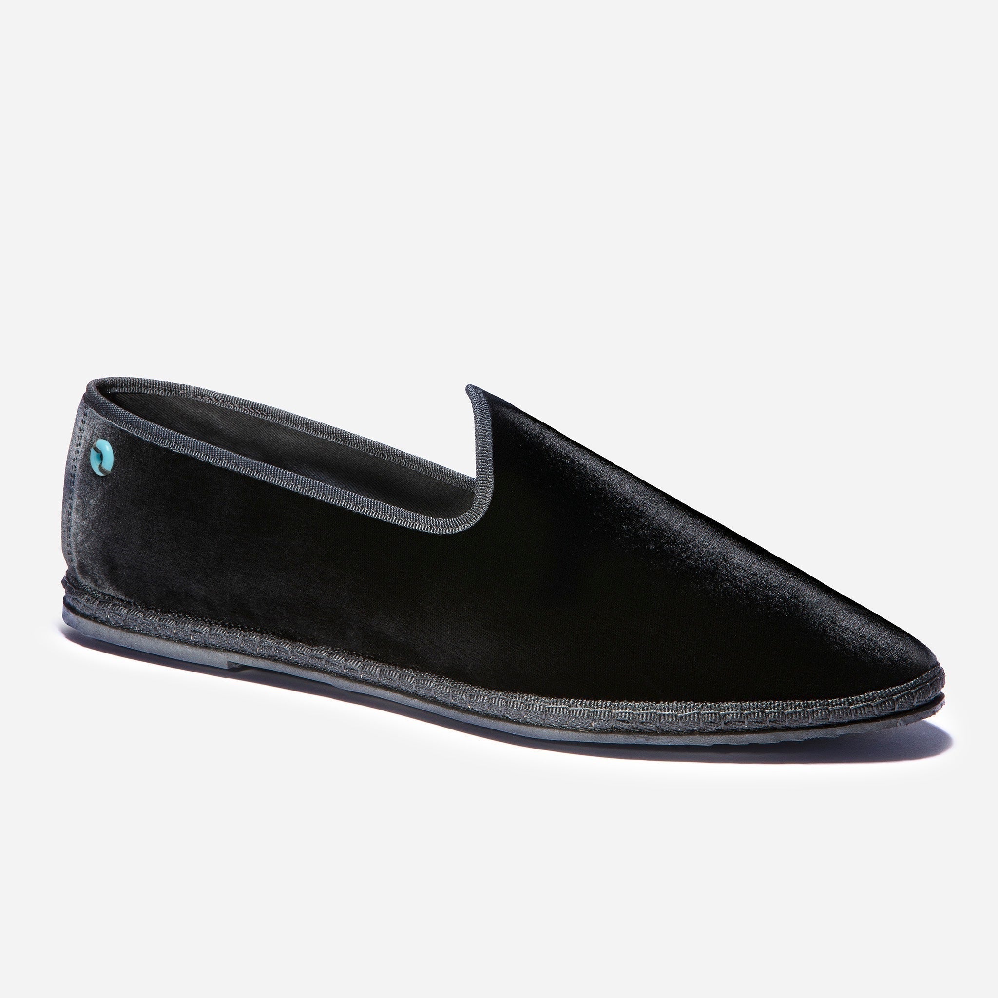 Friulane Wilde uomo in velluto tuxedo Black, profilo laterale