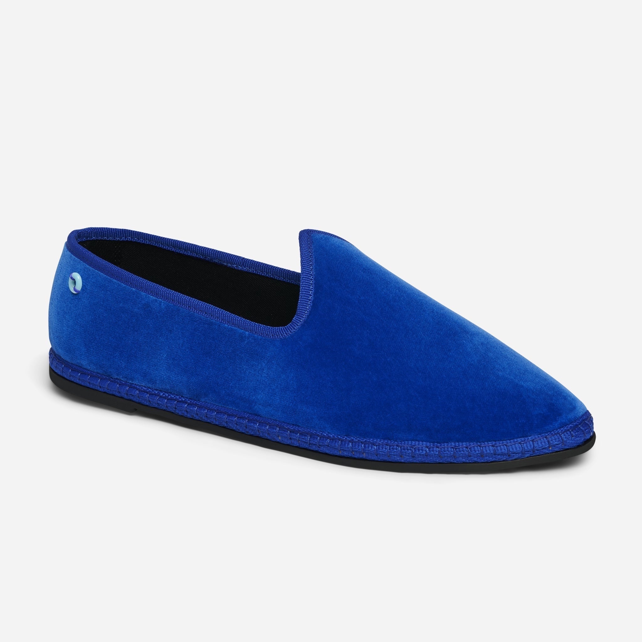 Friulane Wilde uomo in velluto di cotone Blu, profilo laterale