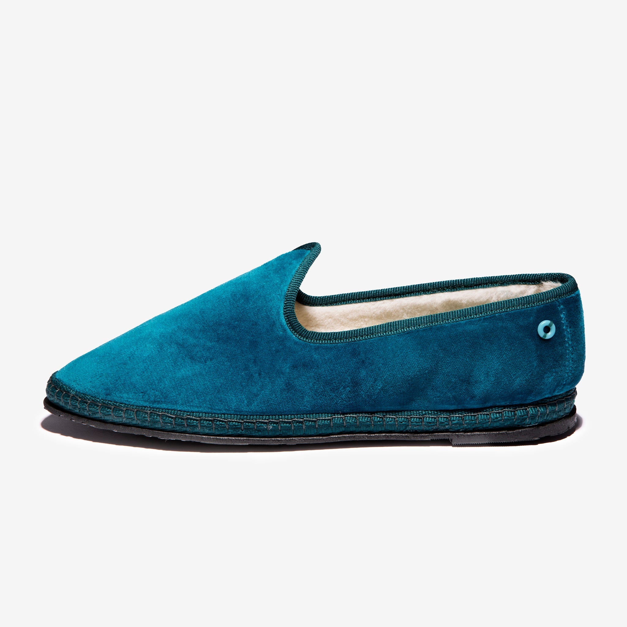 Friulane Wilde uomo in velluto di cotone Petrolio, vista frontale