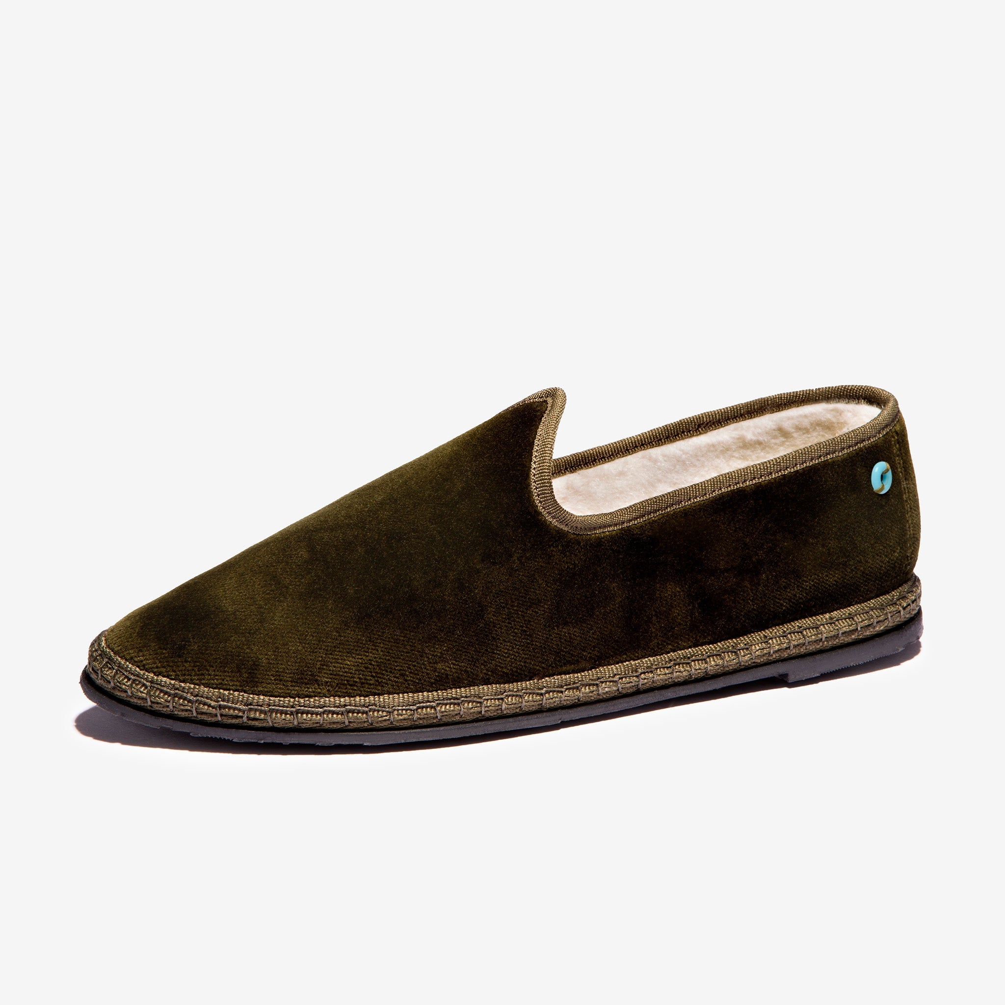 Friulane Wilde uomo in velluto di cotone Verde, profilo laterale